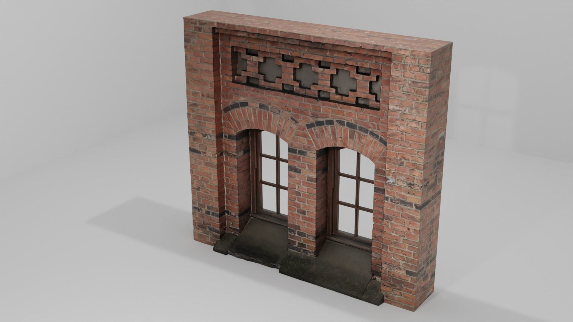 Modular Building Windows Low-poly 3D Low-poly 3D model_1
