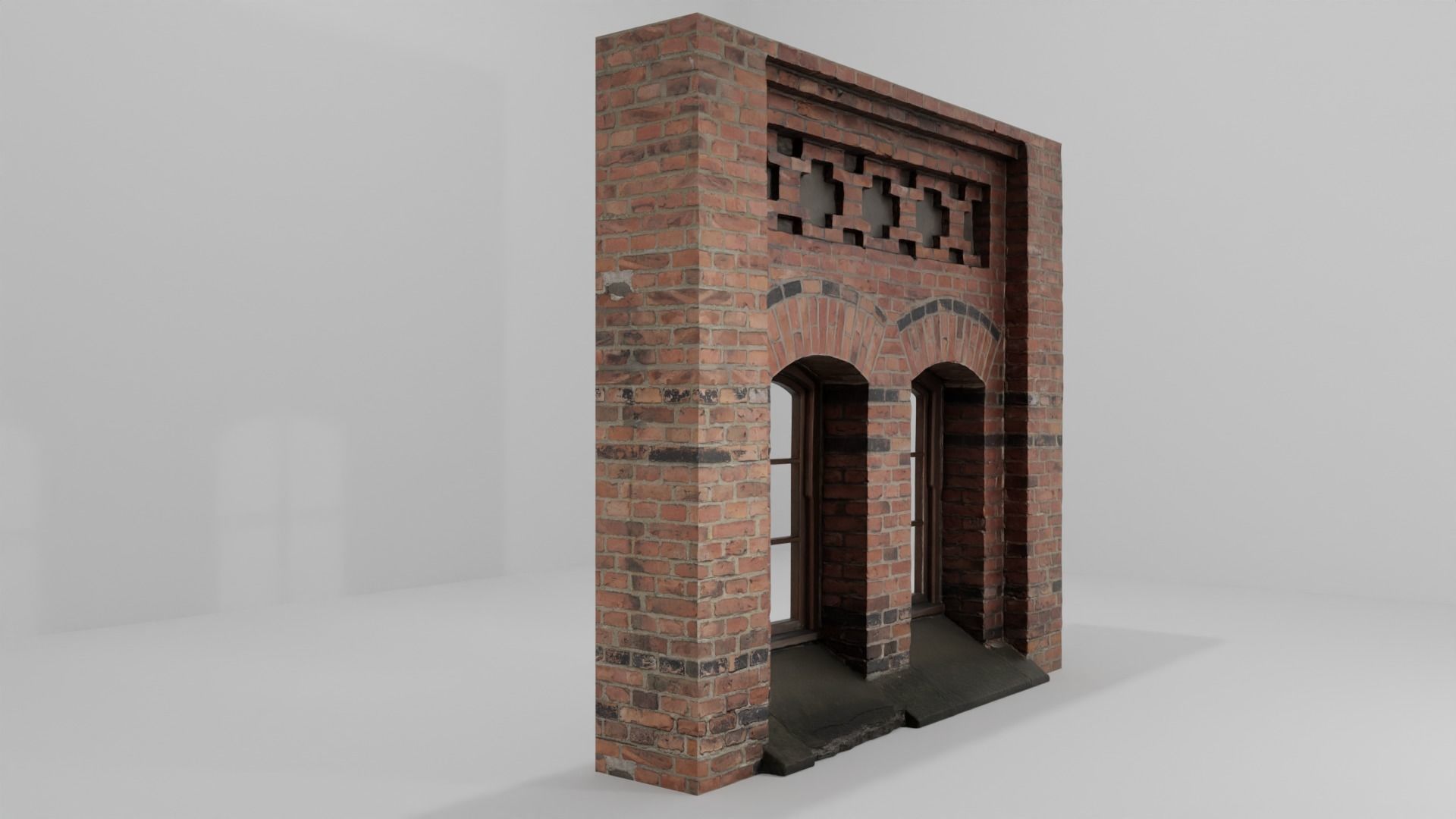 Modular Building Windows Low-poly 3D Low-poly 3D model_4