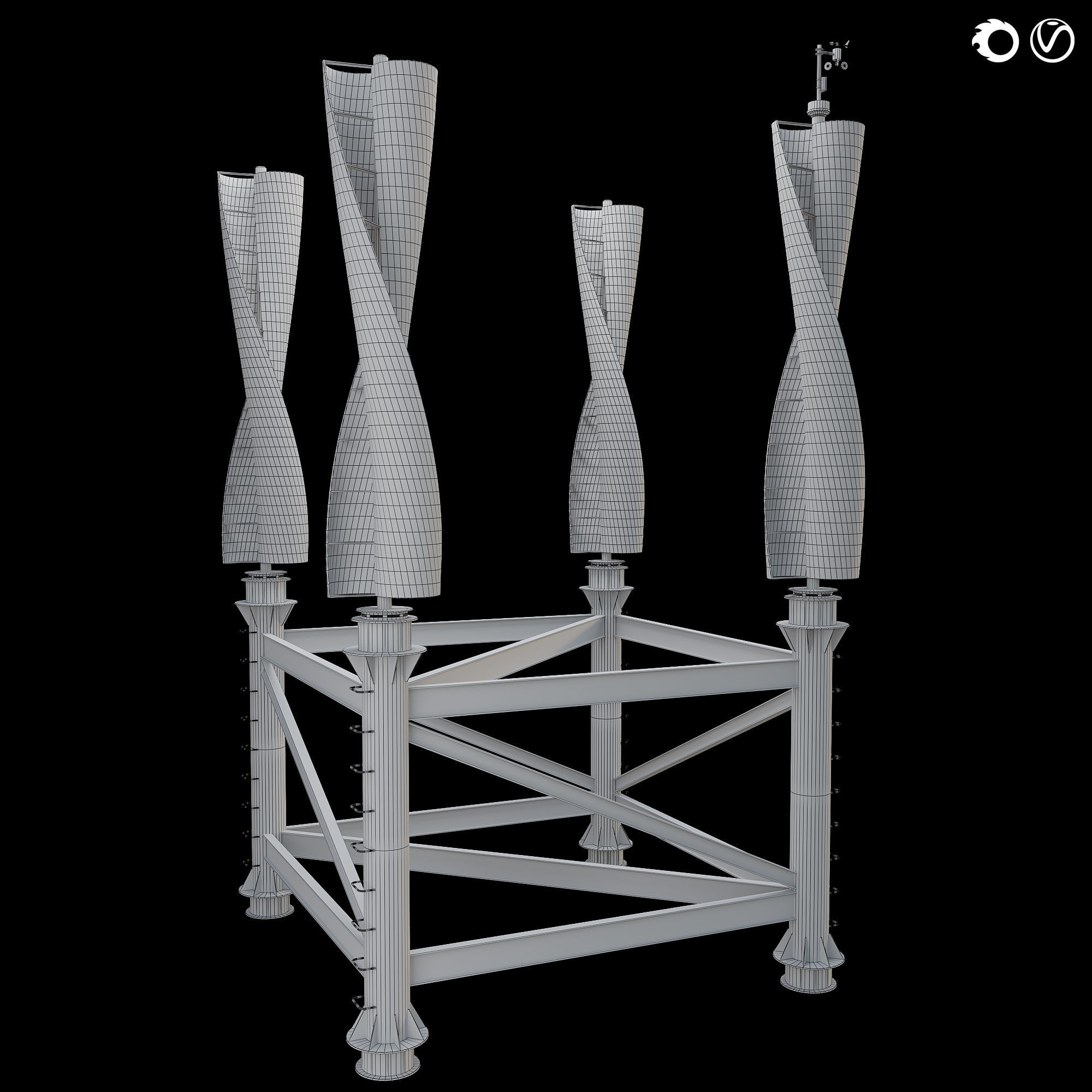 Vertical Wind Generator Windside WS-4 3D model | CGTrader