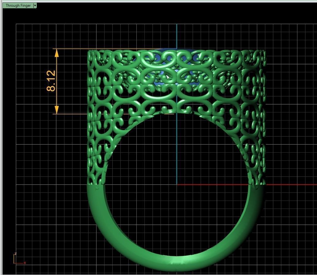 Fashion Ring 3D print model_6