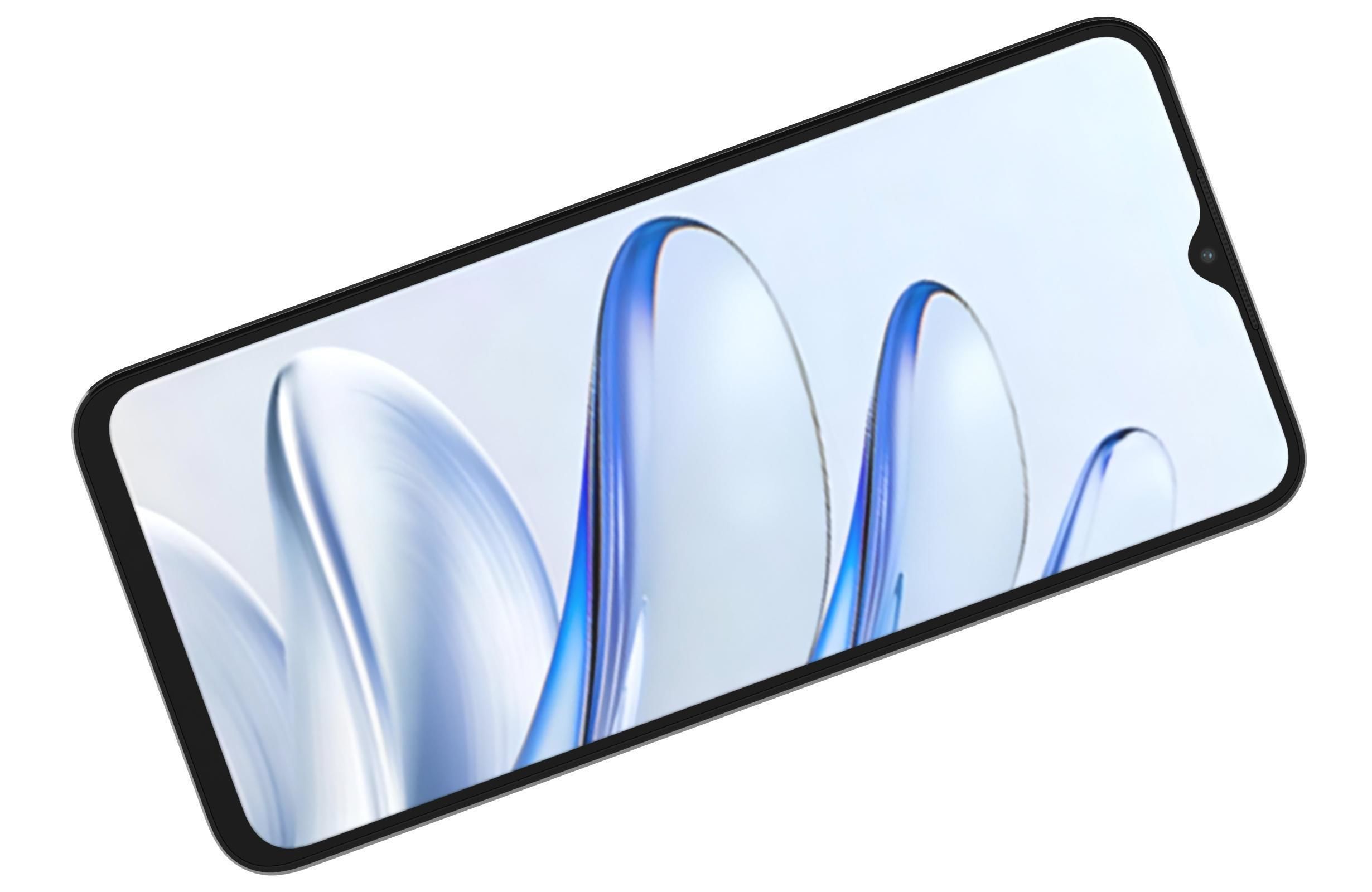 Honor 70 Lite Black Low-poly 3D model_10