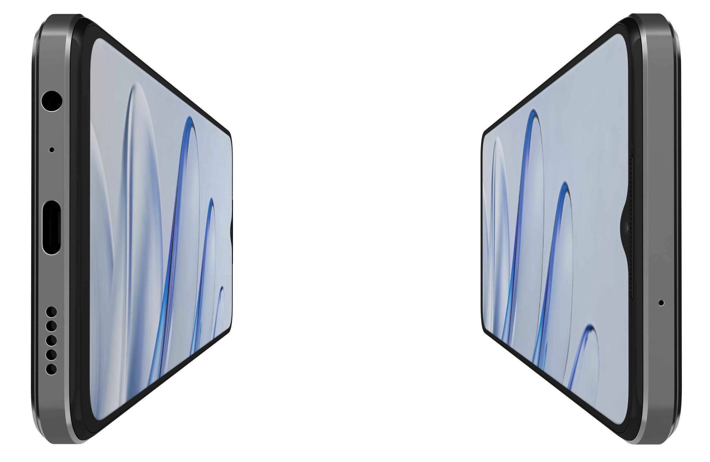 Honor 70 Lite Black Low-poly 3D model_8