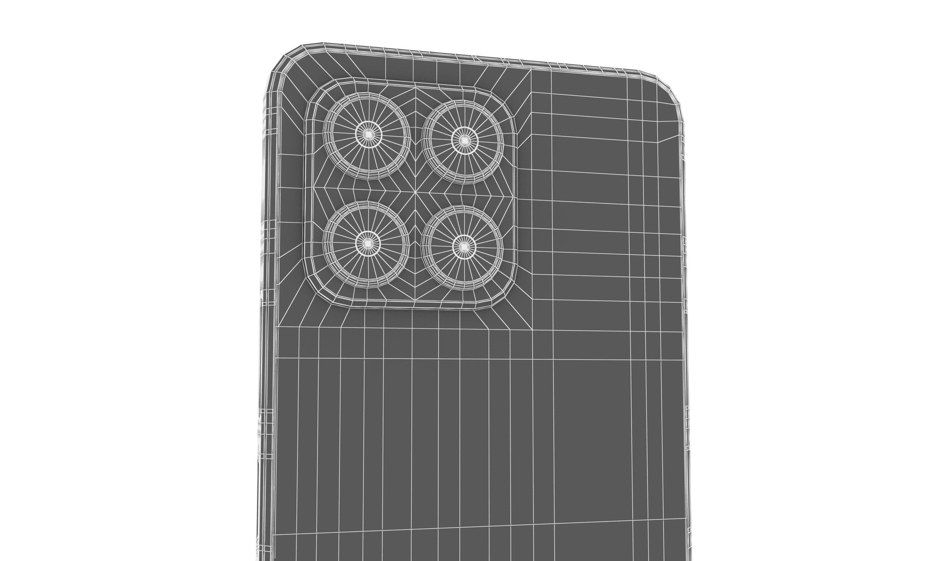 Honor 70 Lite Black Low-poly 3D model_20