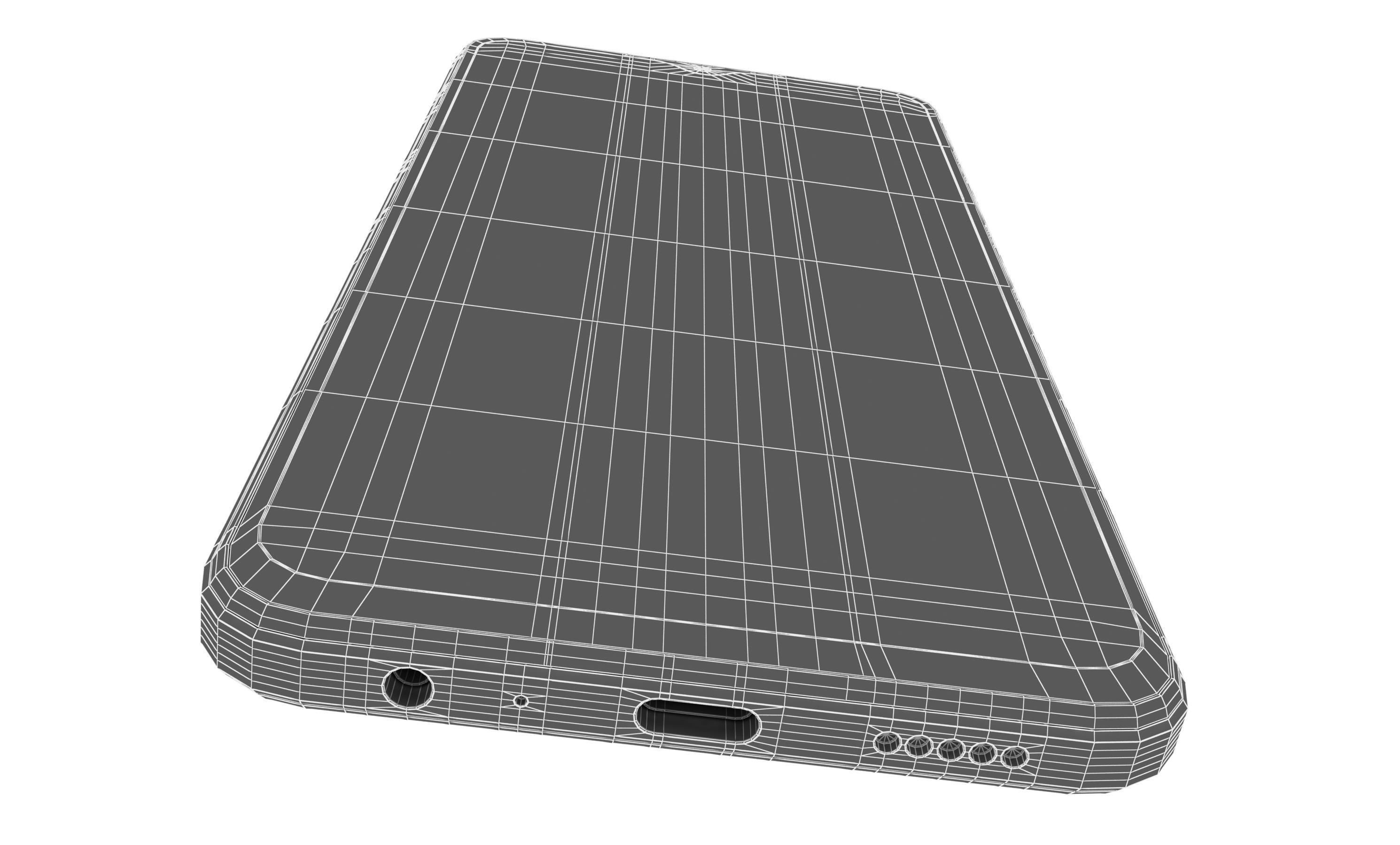 Honor 70 Lite Black Low-poly 3D model_19
