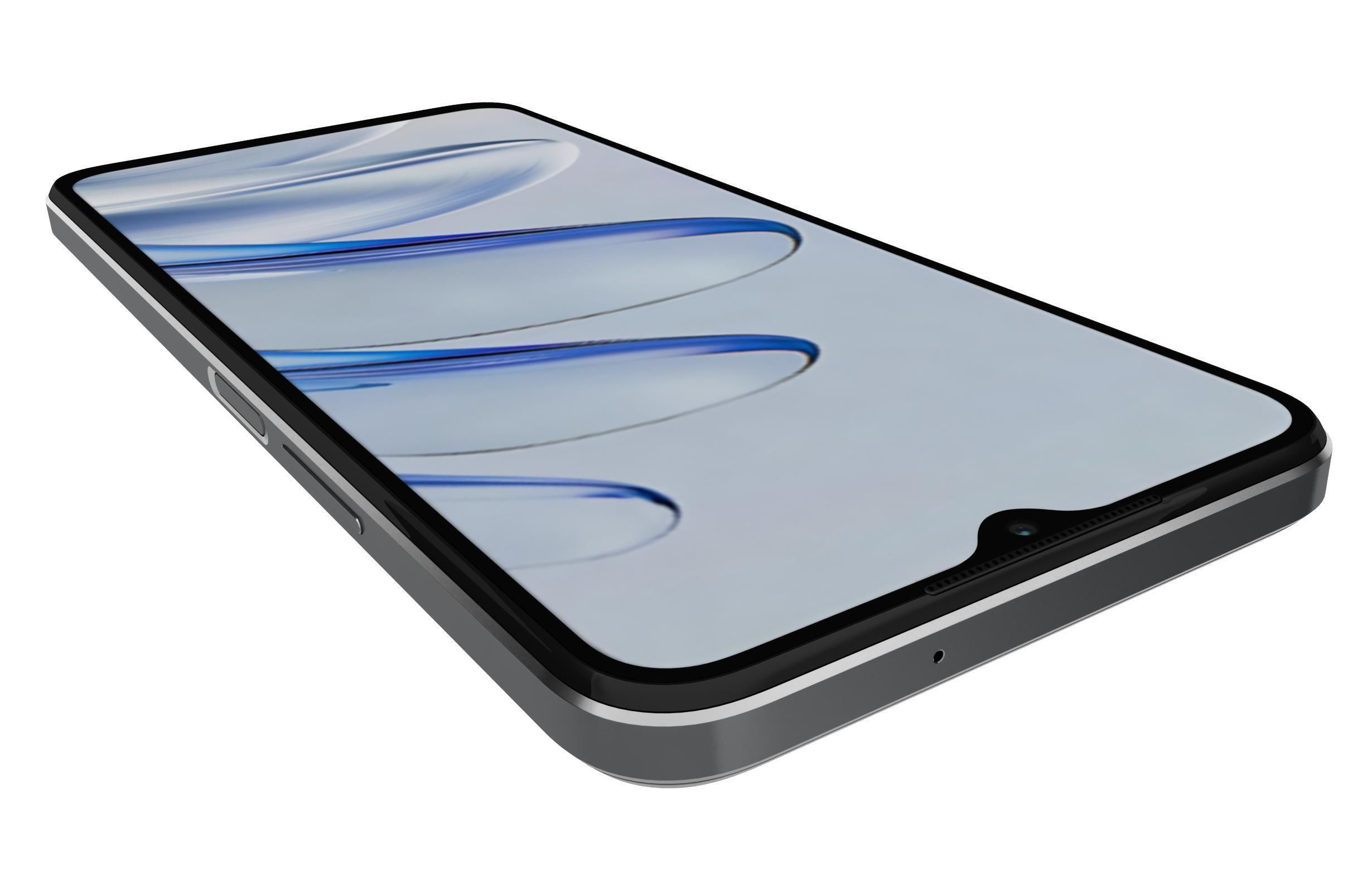 Honor 70 Lite Black Low-poly 3D model_13