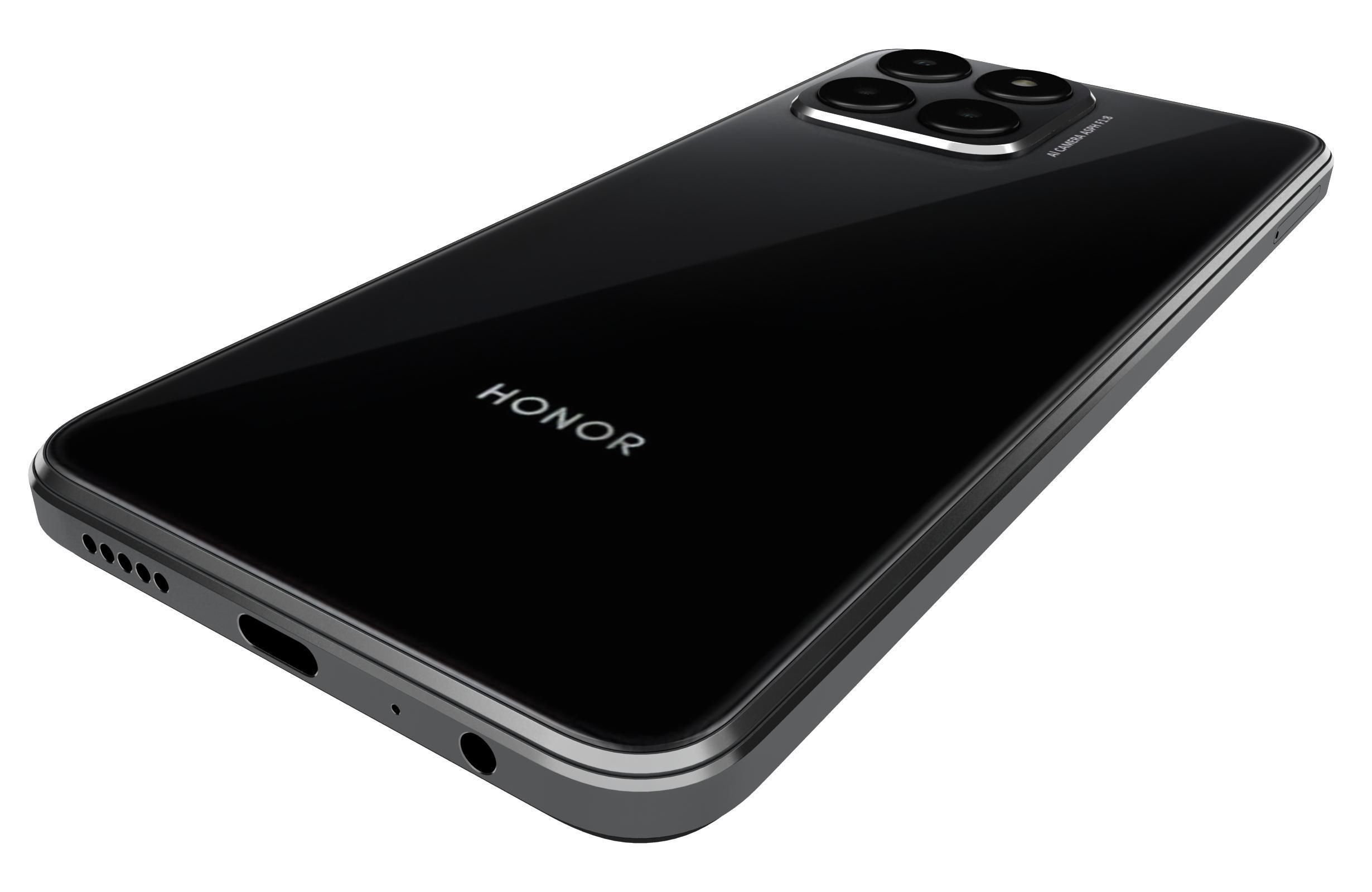 Honor 70 Lite Black Low-poly 3D model_14