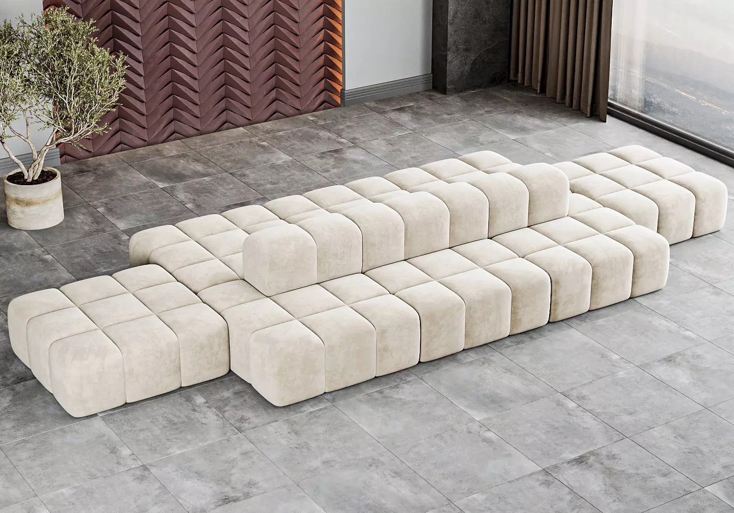 Sofa SACAI 4-MODULE 3D model_0