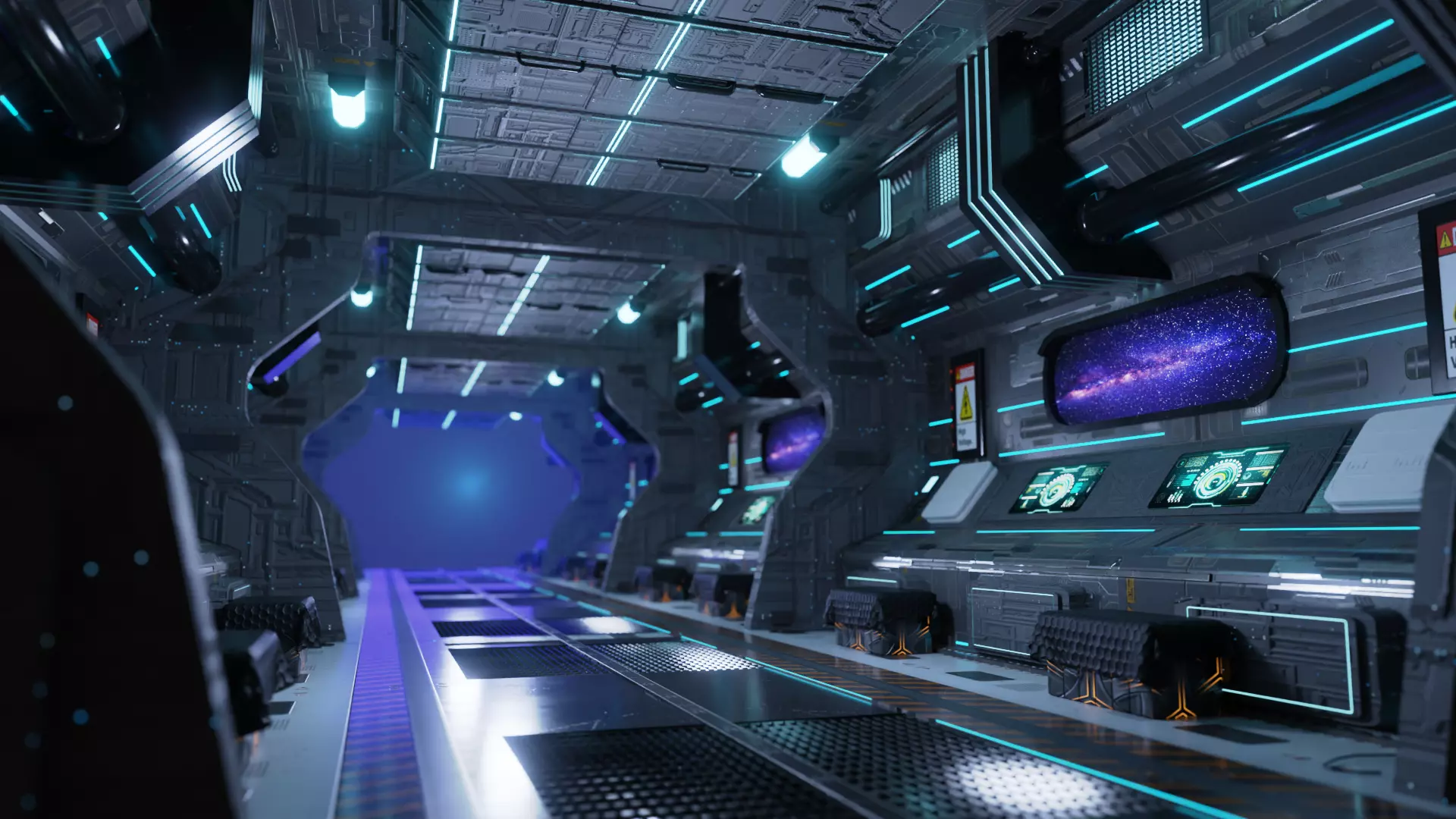 Sci-Fi Corridor 3D model_0