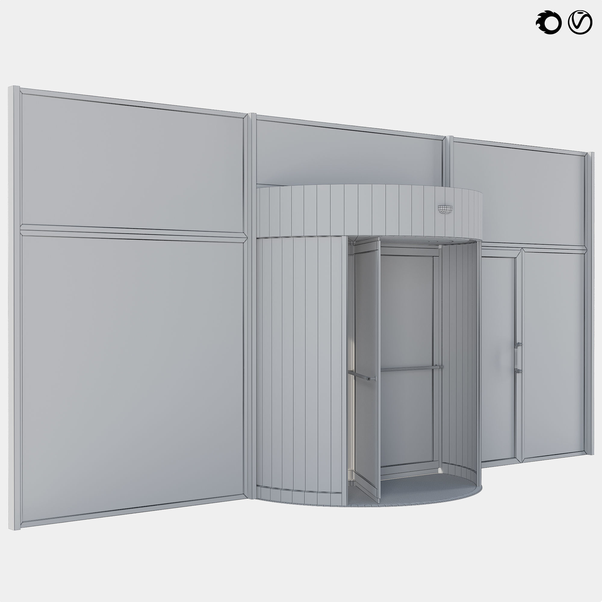 Revolving door  3D model_2
