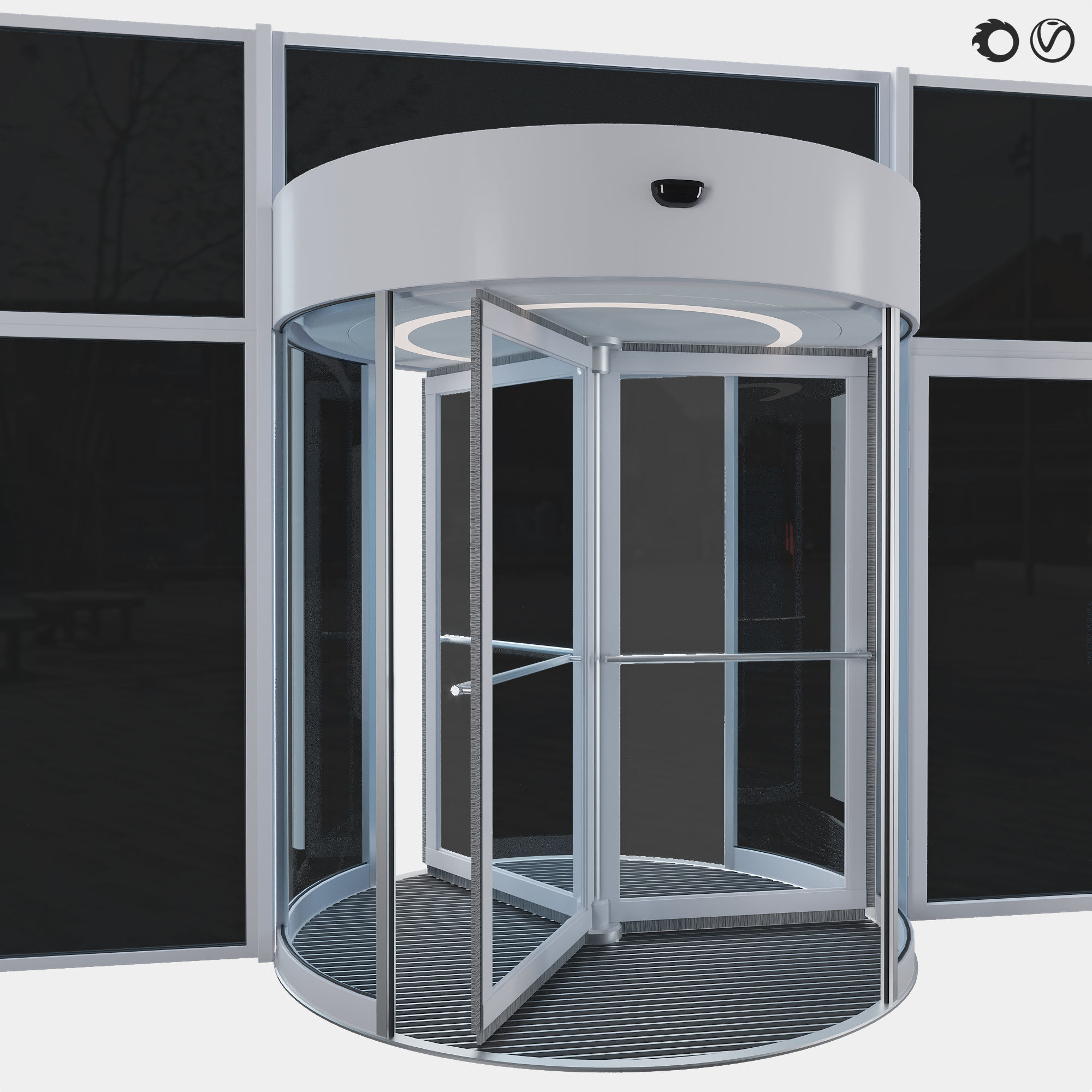 Revolving door  3D model_1