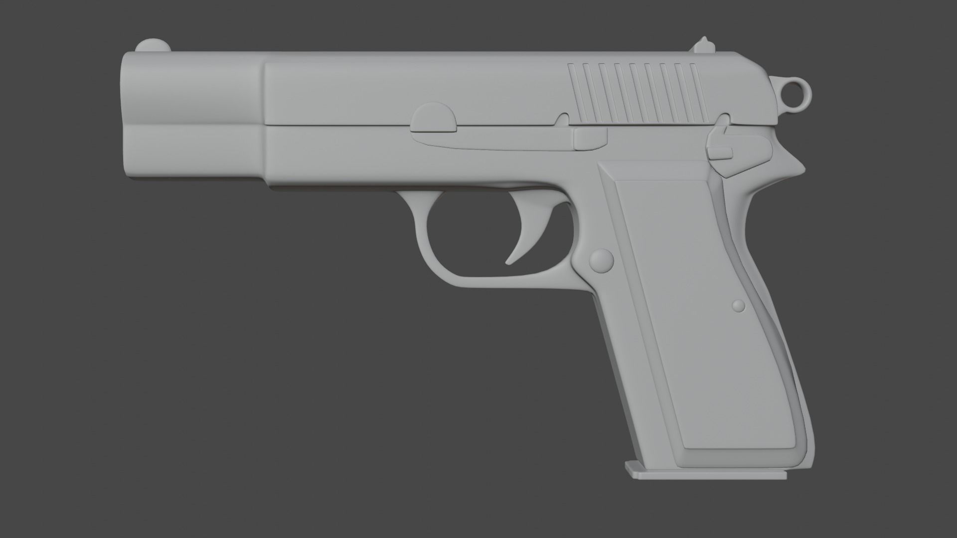 BROWNING HP PISTOL 3D MODEL Low-poly 3D model_10