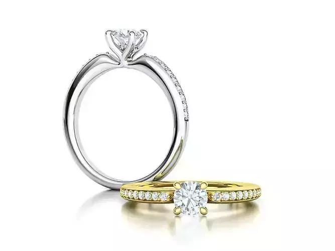 Nora Half Carat Solitaire Engagement Ring 3dmodel  3D print model