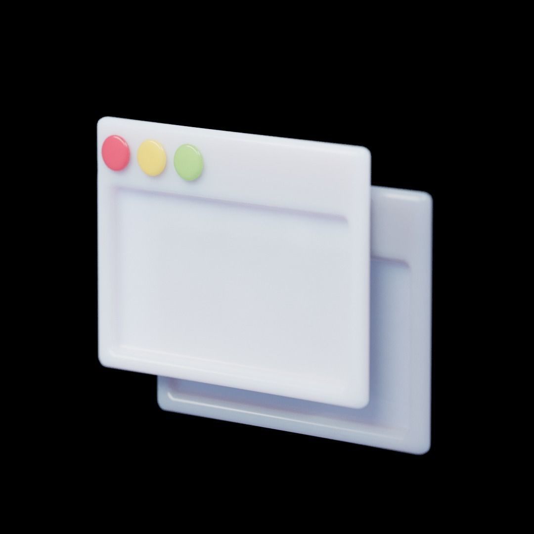 3D UI Elements 001 Pack Low-poly 3D model_16