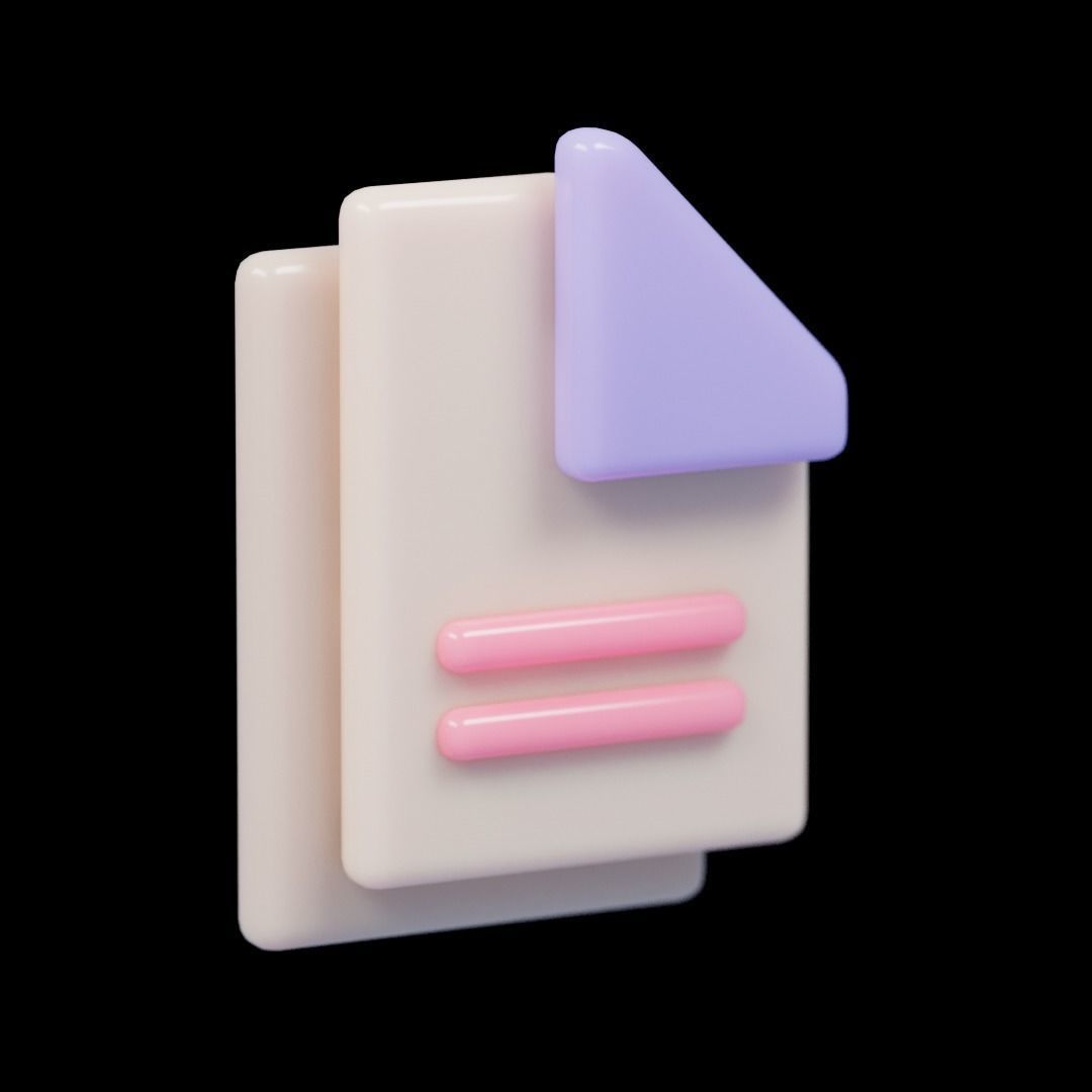 3D UI Elements 001 Pack Low-poly 3D model_25