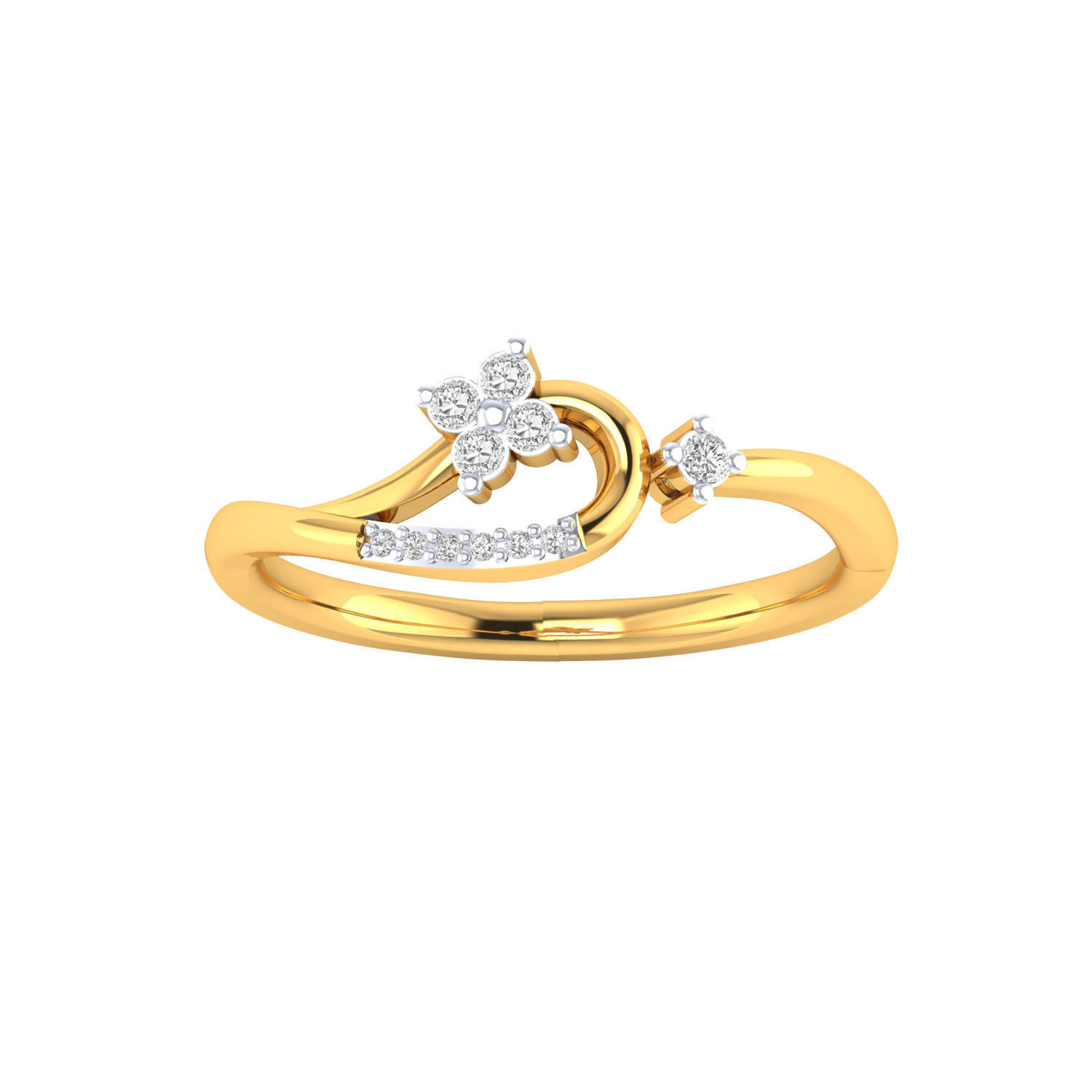 Women Wedding Engagement Ring STL OBJ FBX Renders Details 3D print model_13