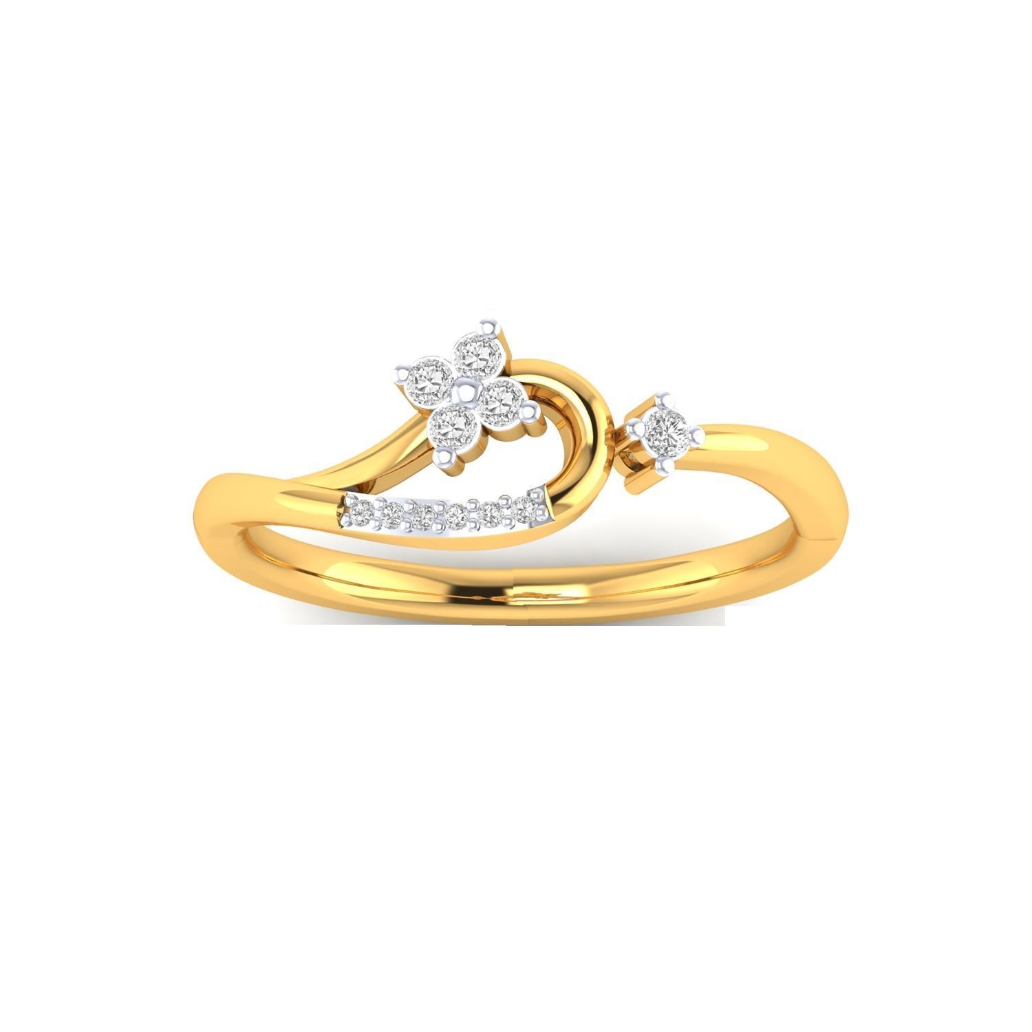 Women Wedding Engagement Ring STL OBJ FBX Renders Details 3D print model_14