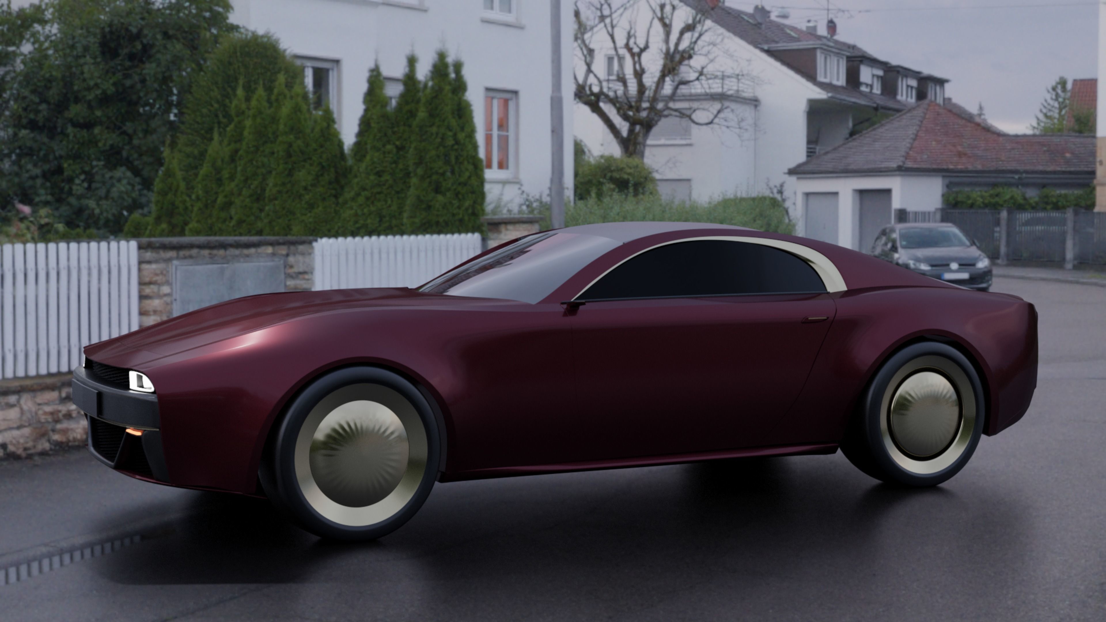 Blender Sports Car - 2-Door Coupe 3D model_1