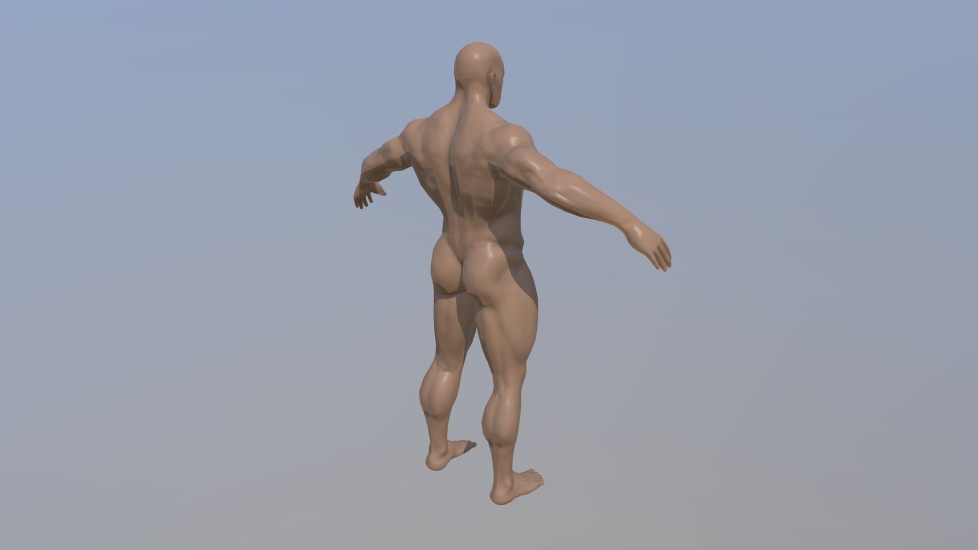 Male A-posed Charater Low-poly 3D model_2