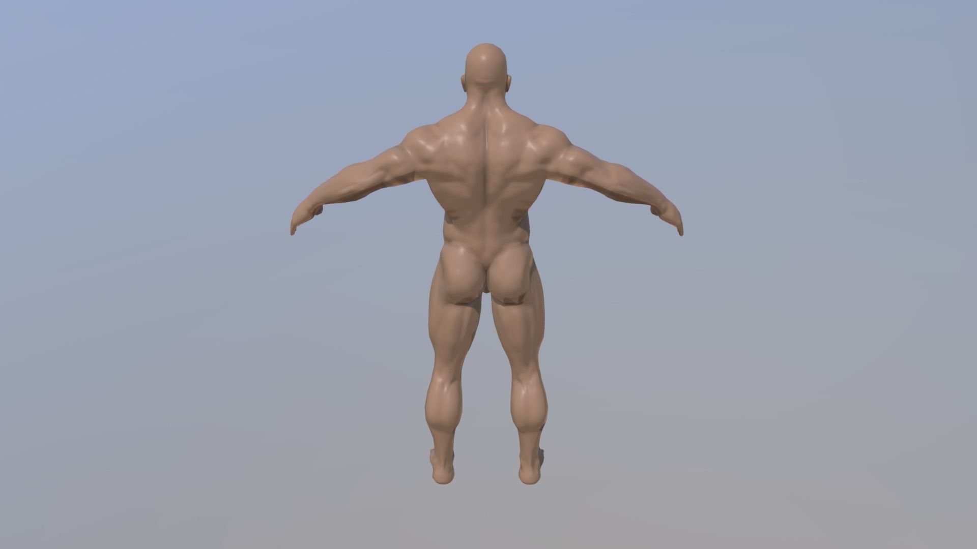 Male A-posed Charater Low-poly 3D model_3