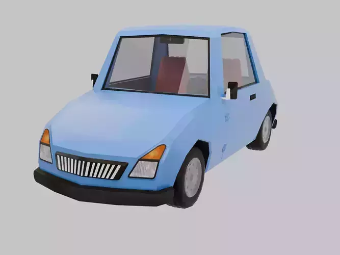 Low Poly Family Style Coupe