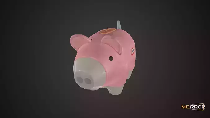 Game Ready Old Piggy Bank Low-poly 3D model