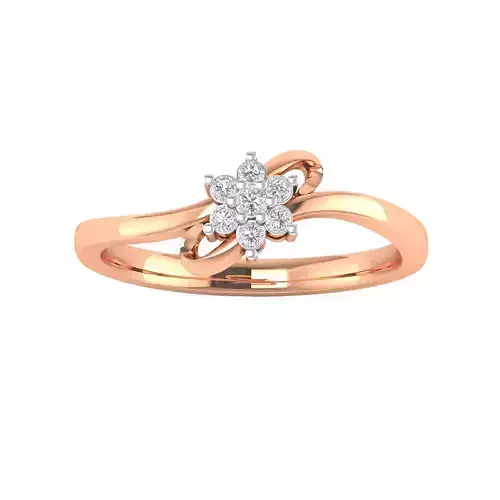 Women Star Ring STL OBJ FBX Renders Details