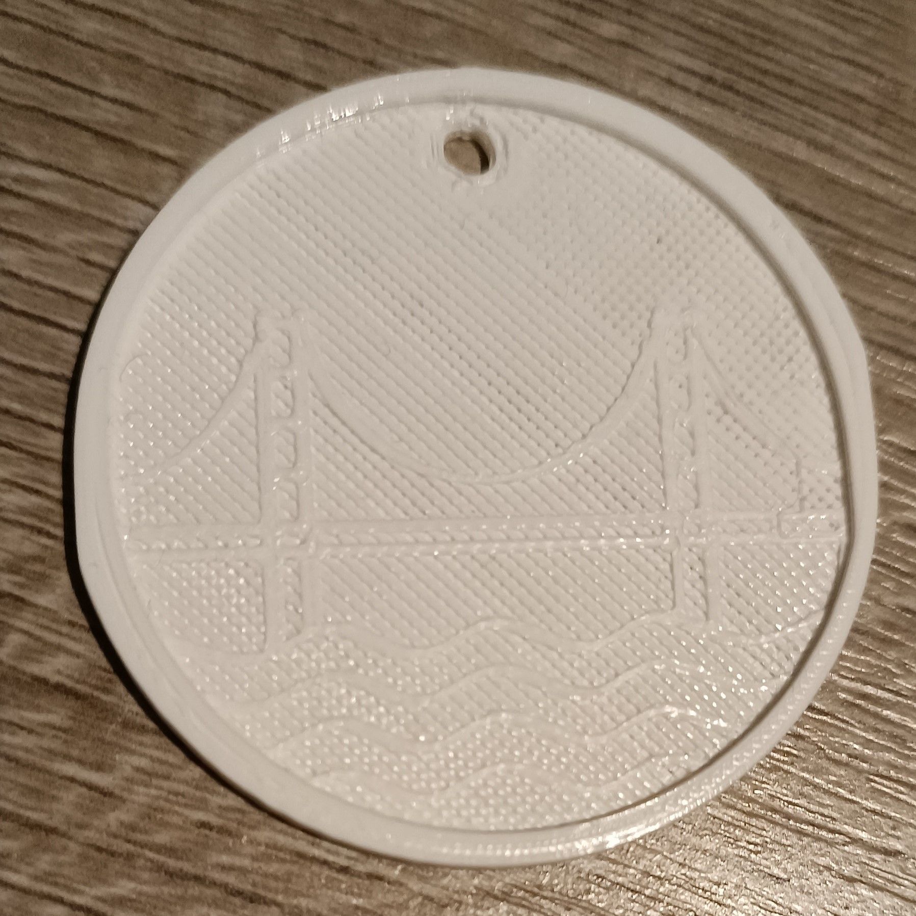 Golden Gate Bridge Keychain 3D print model_1