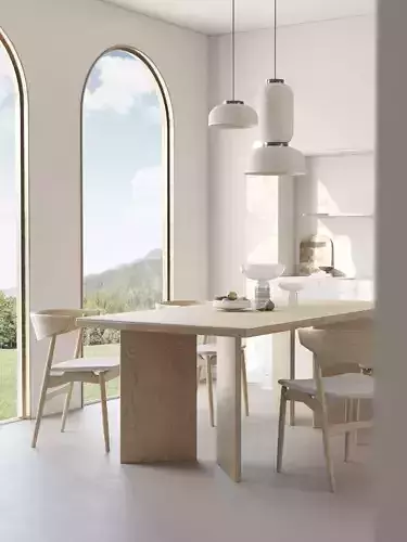 Mid Century interior scene 