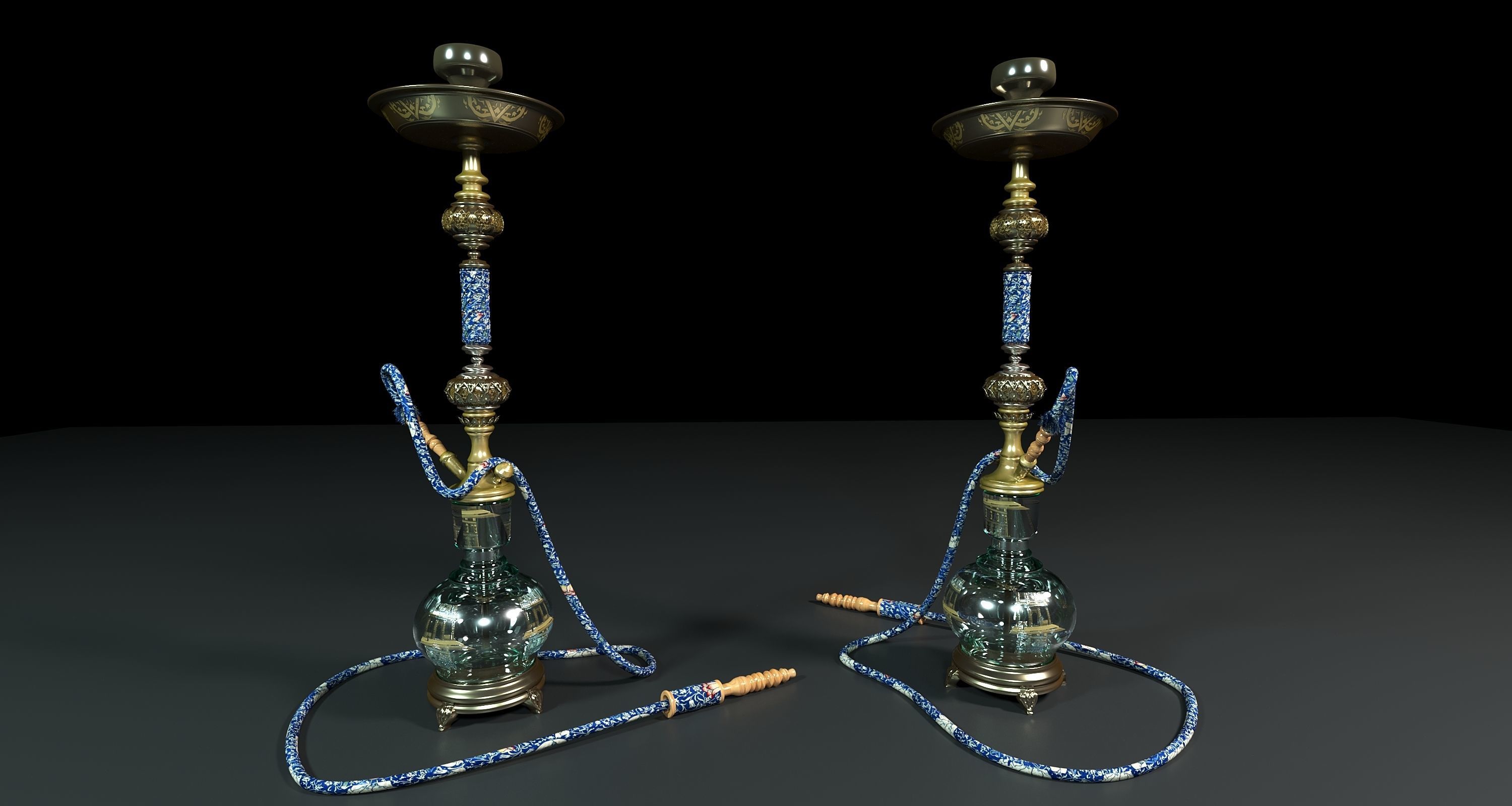 Hookah 3D model_2