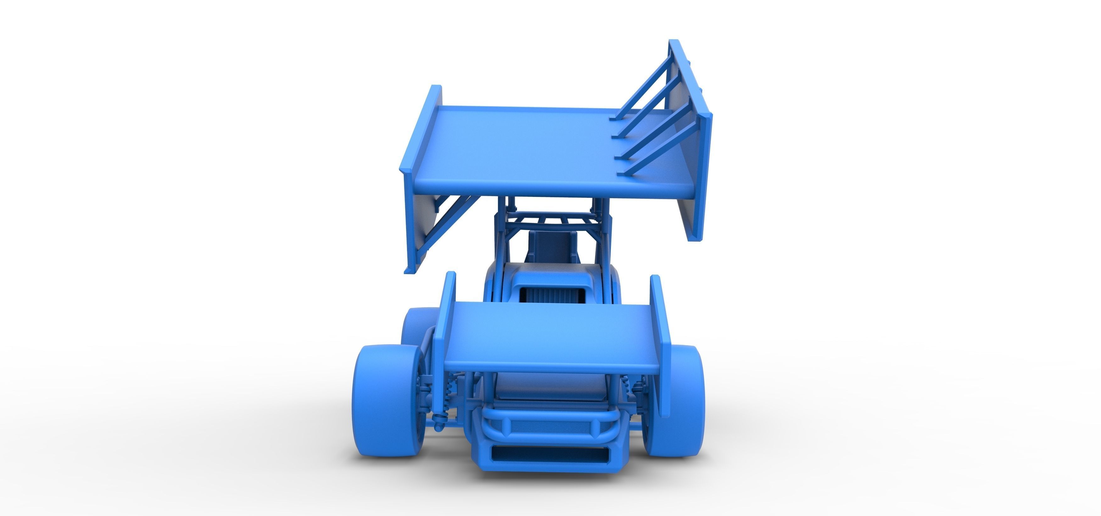 Pavement Winged Sprint car Scale 1 to 25 3D print model_28