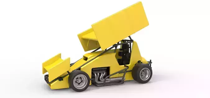 Pavement Winged Sprint car Scale 1 to 25