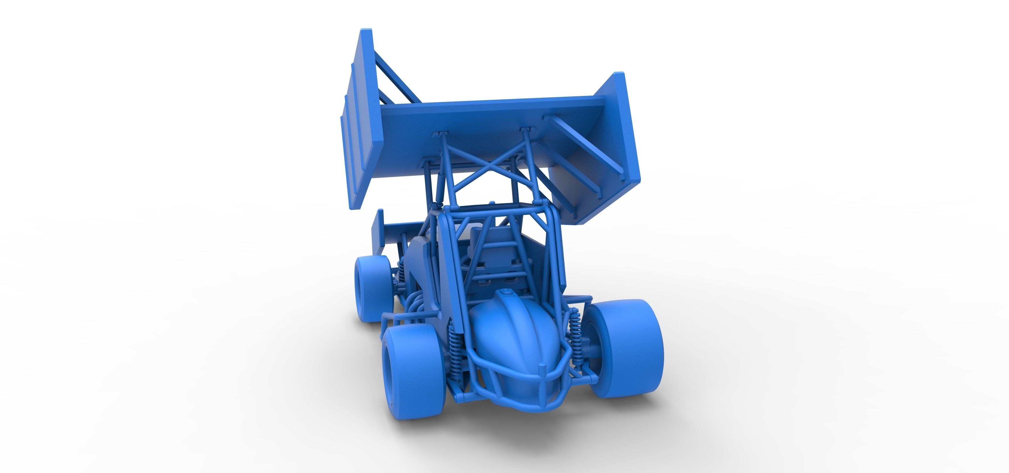 Pavement Winged Sprint car Scale 1 to 25 3D print model_34