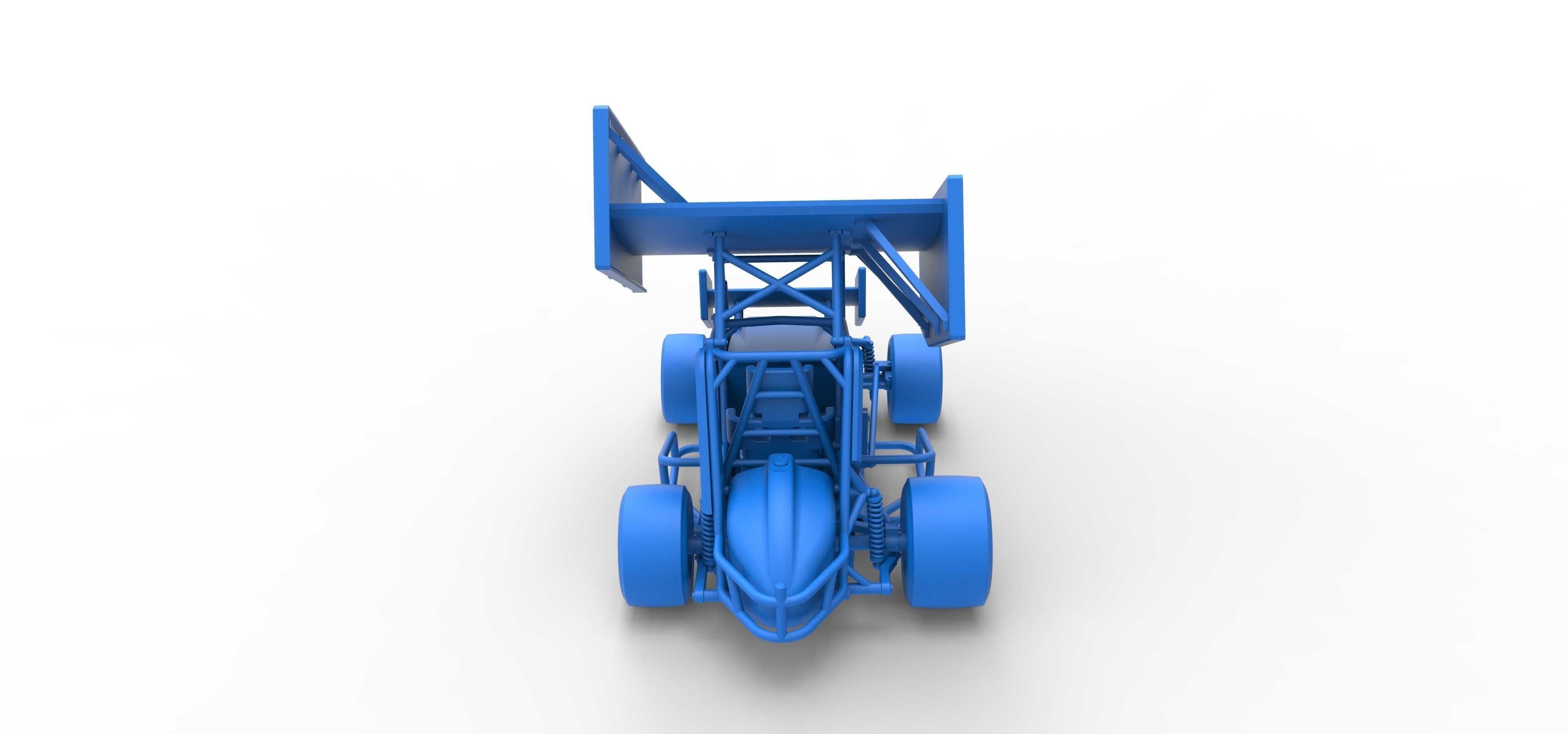 Pavement Winged Sprint car Scale 1 to 25 3D print model_36