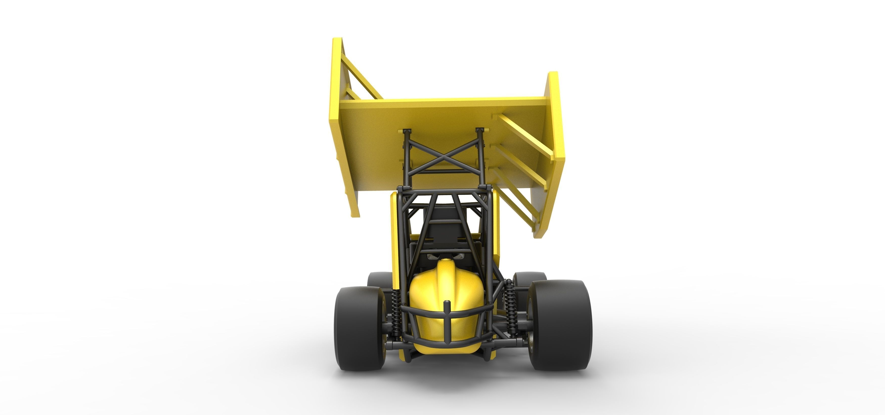 Pavement Winged Sprint car Scale 1 to 25 3D print model_14