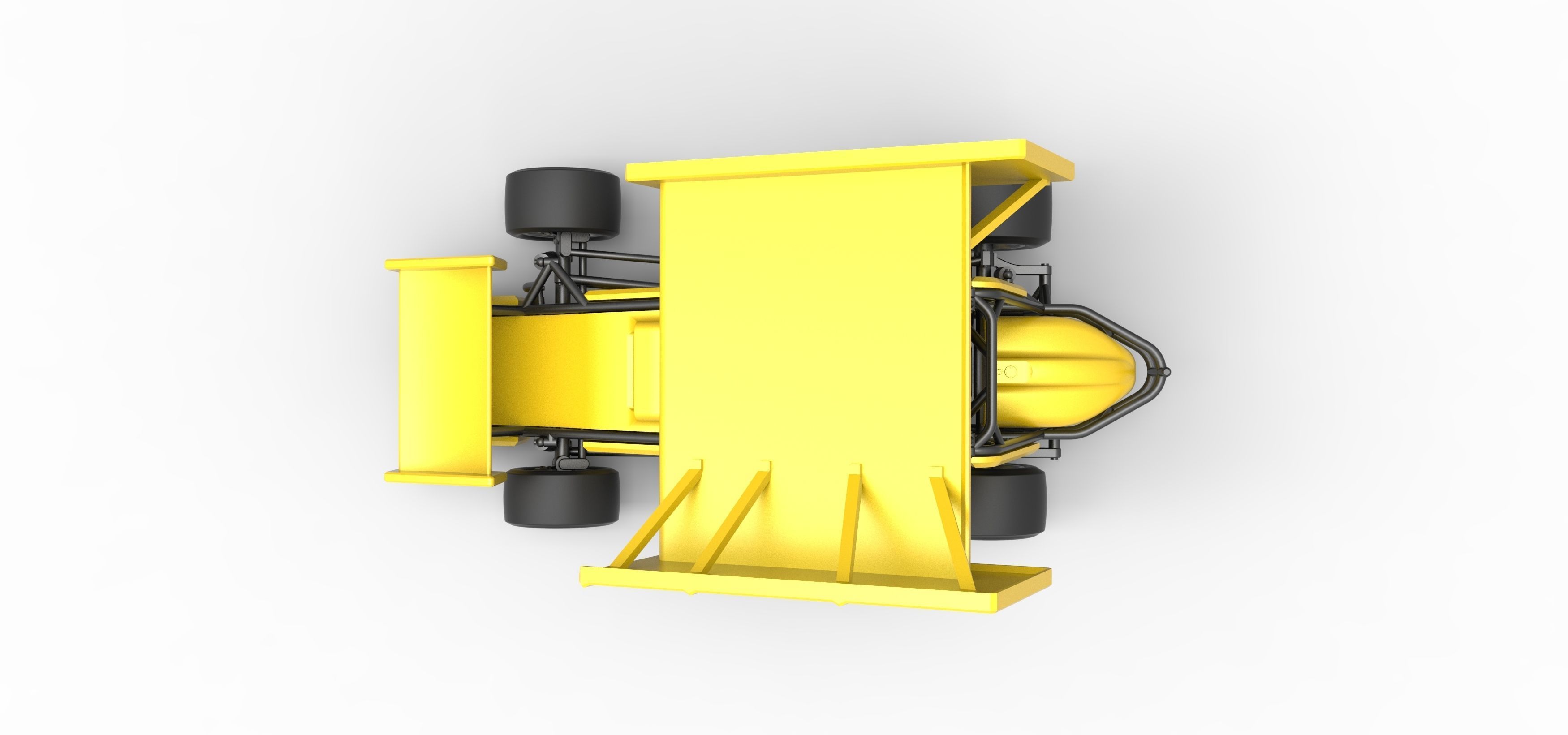 Pavement Winged Sprint car Scale 1 to 25 3D print model_11