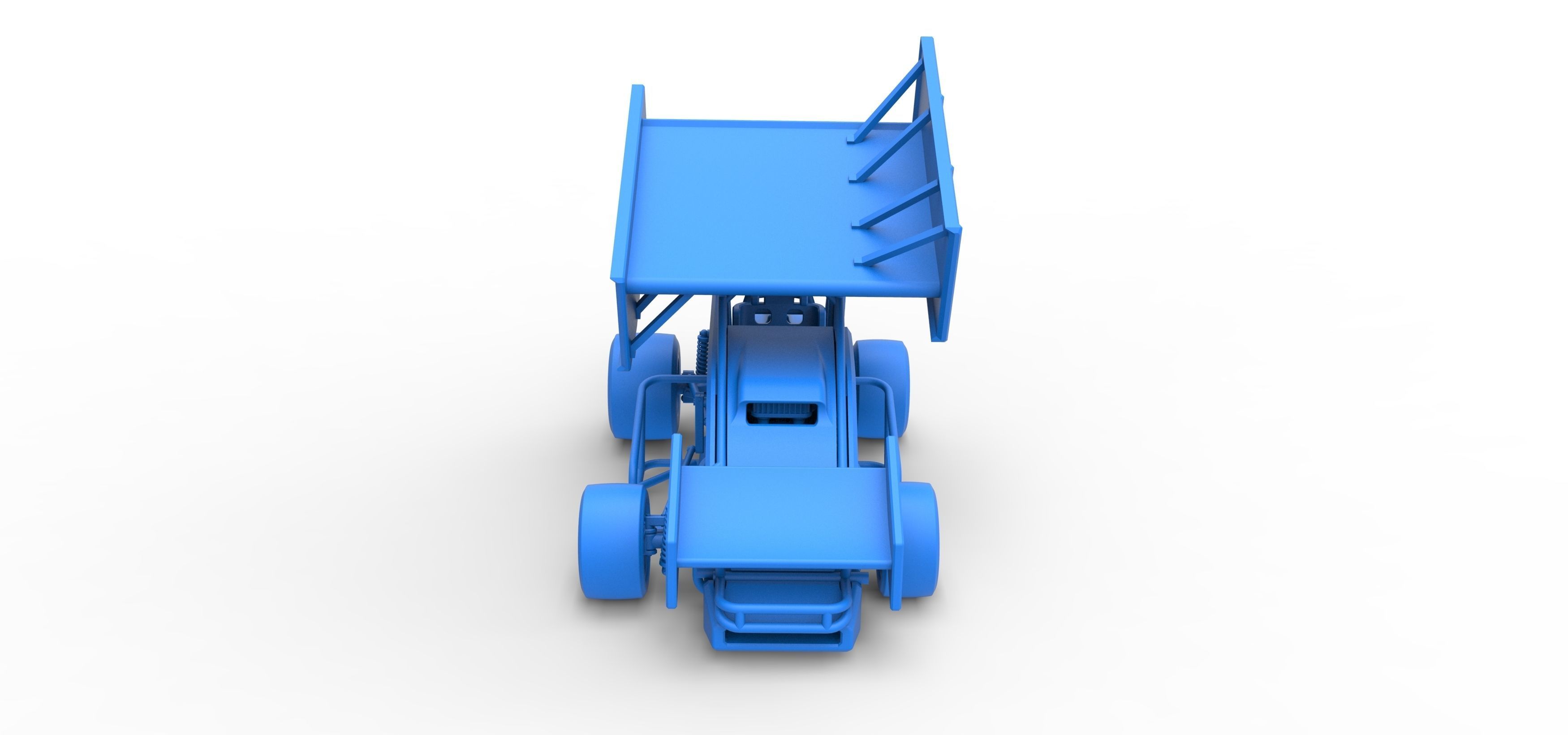 Pavement Winged Sprint car Scale 1 to 25 3D print model_29