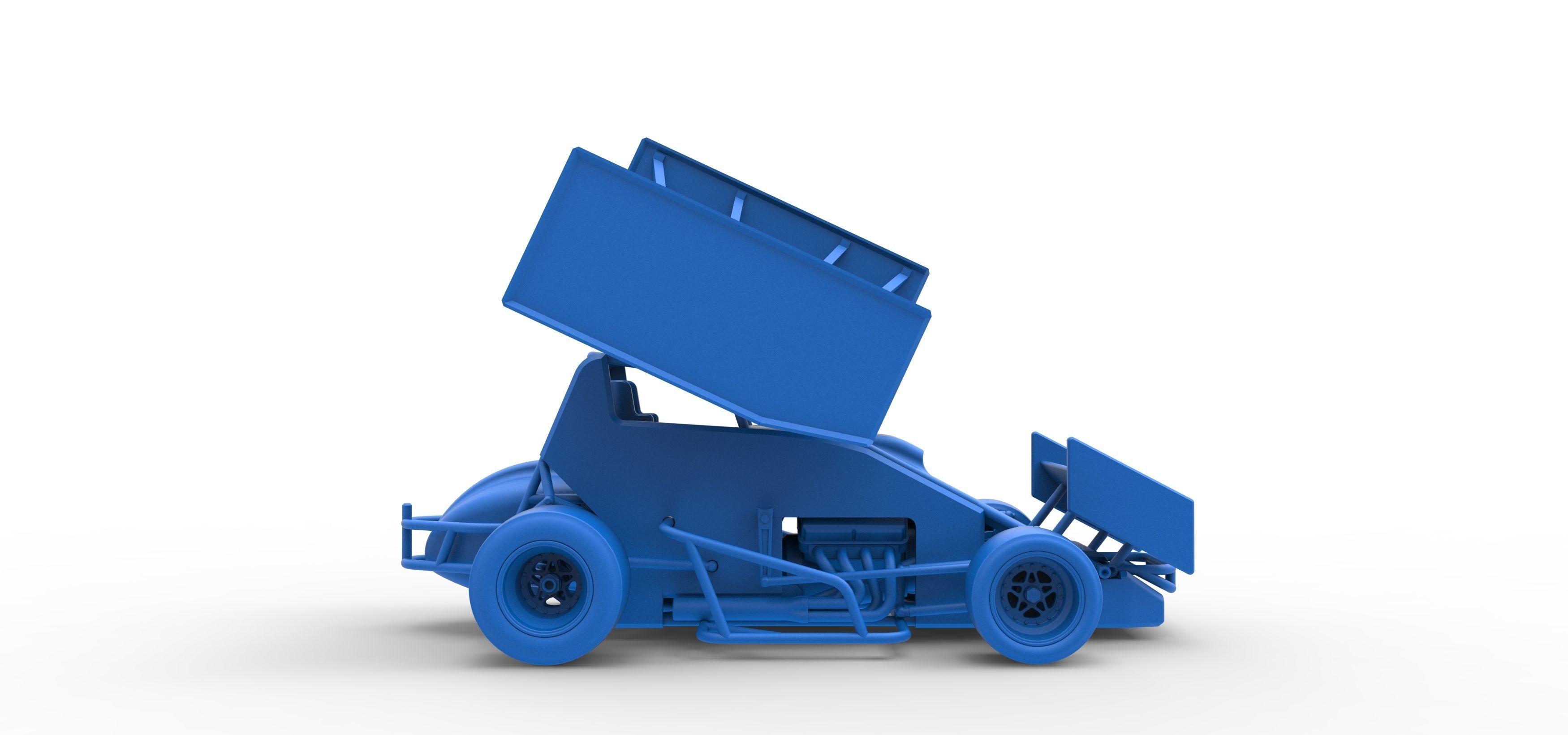 Pavement Winged Sprint car Scale 1 to 25 3D print model_38