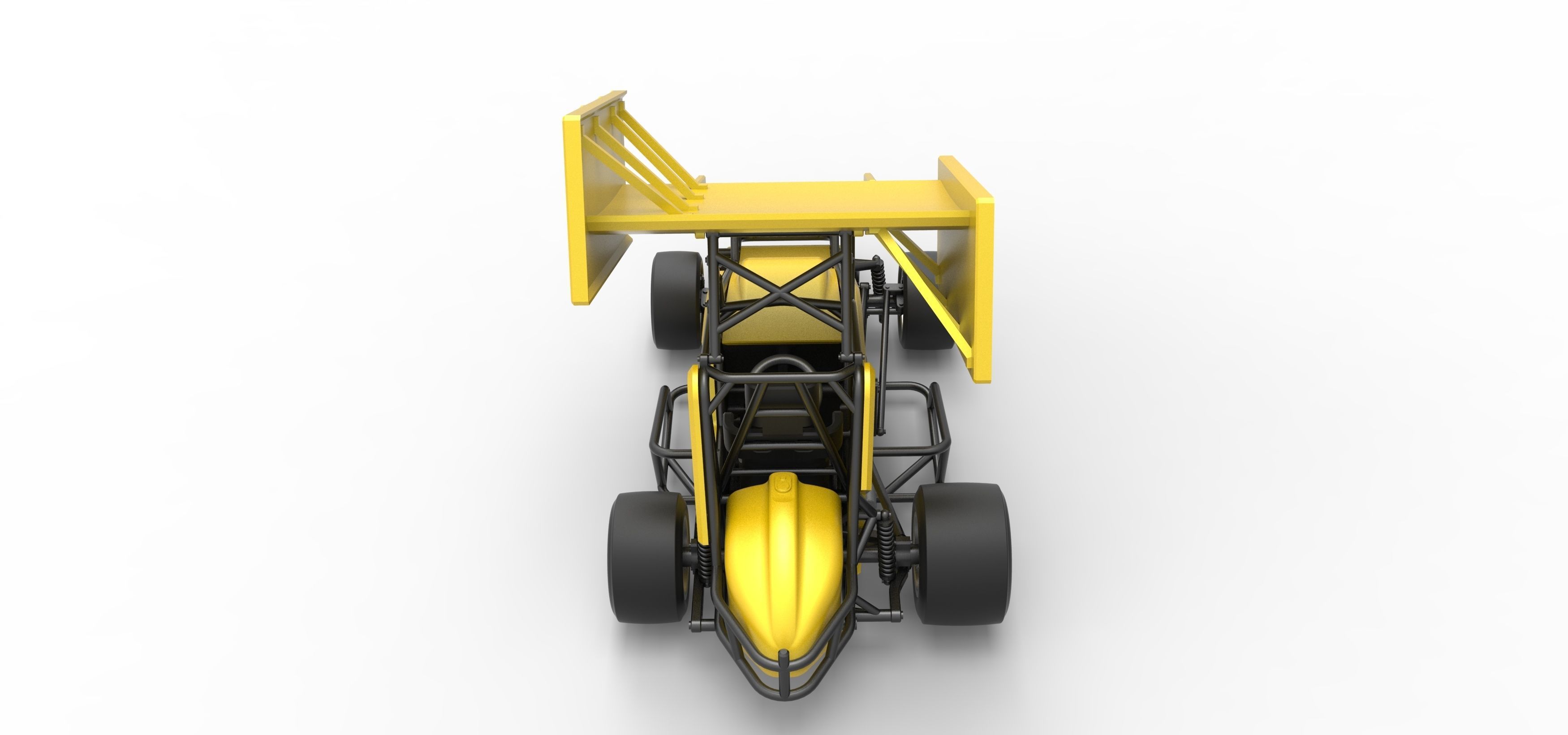 Pavement Winged Sprint car Scale 1 to 25 3D print model_15