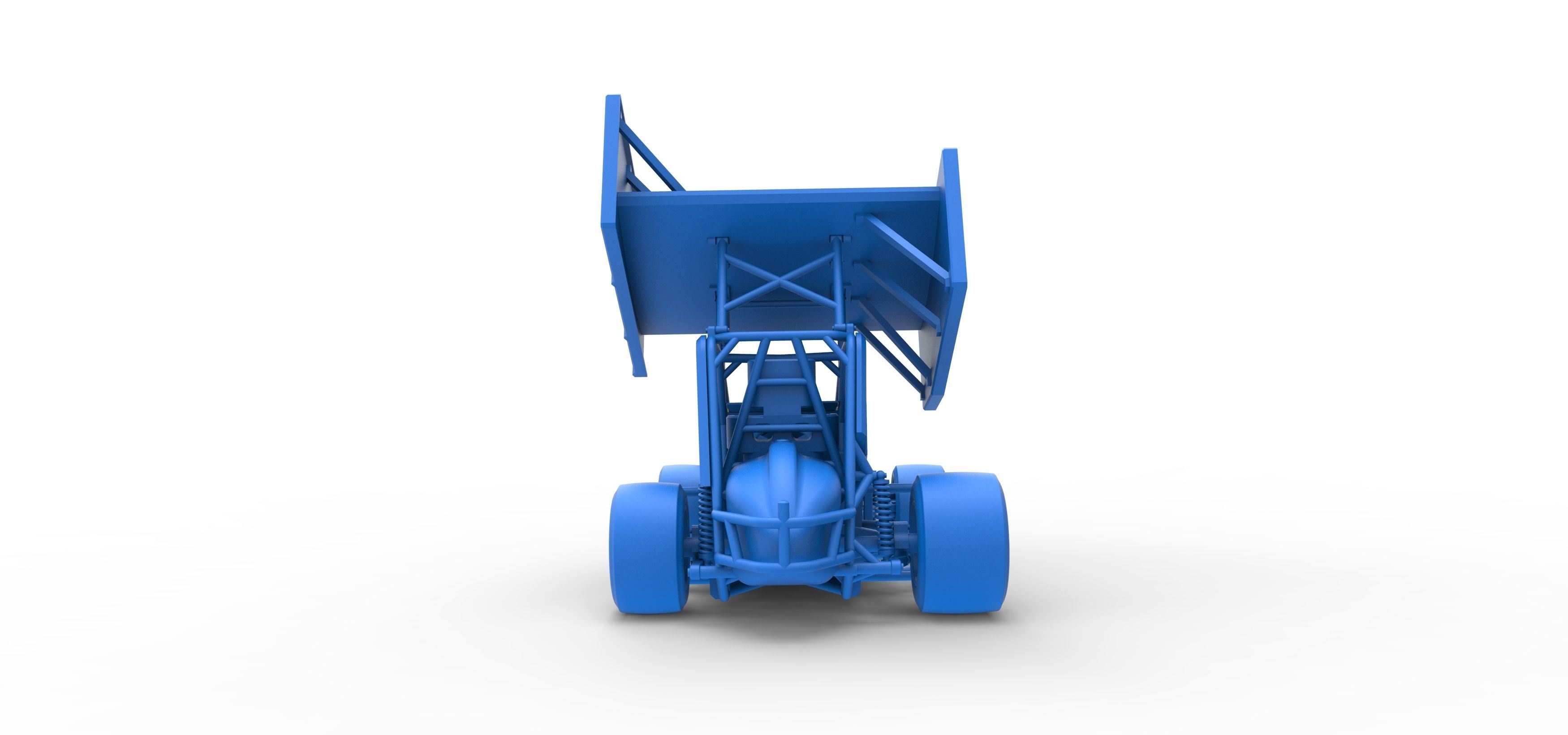 Pavement Winged Sprint car Scale 1 to 25 3D print model_35