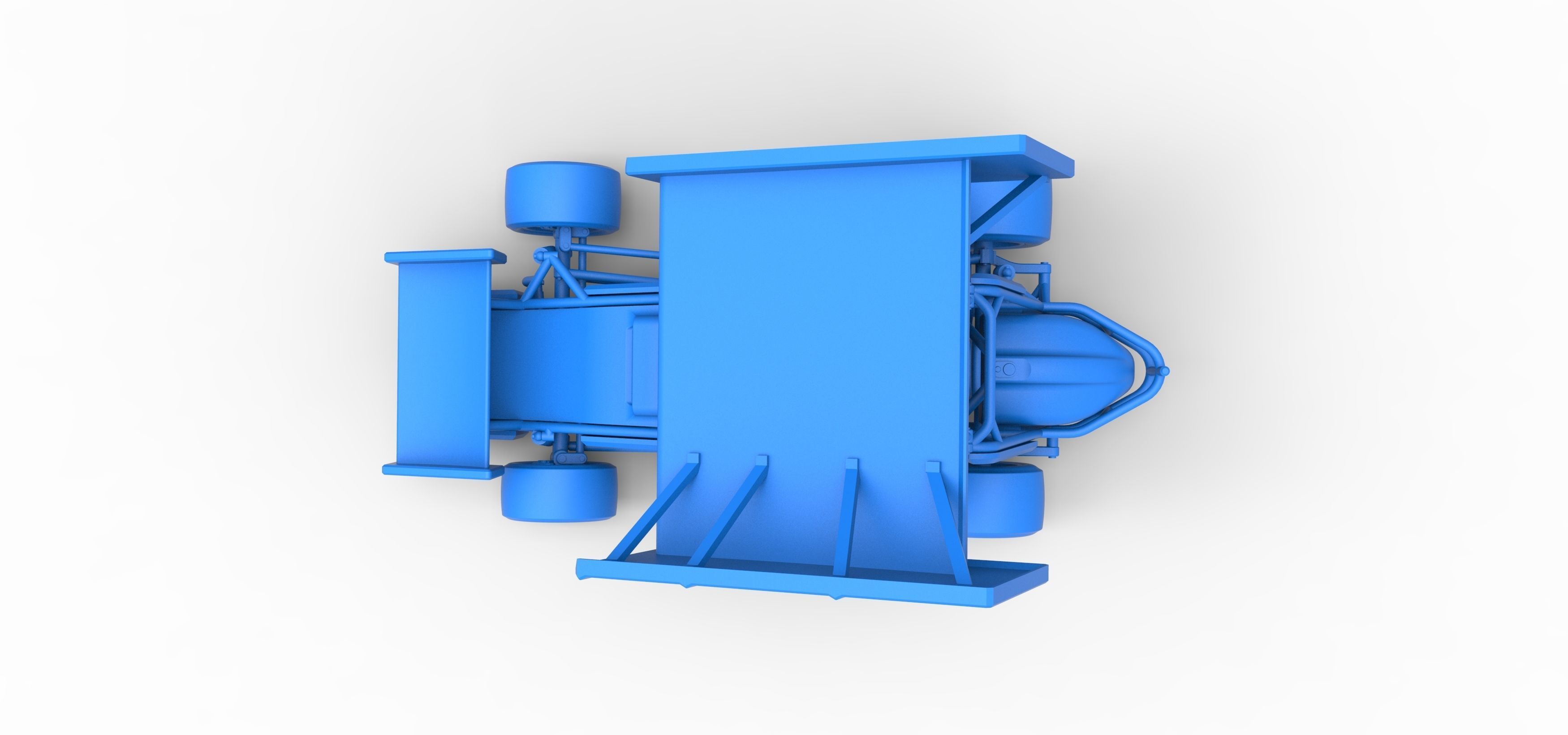 Pavement Winged Sprint car Scale 1 to 25 3D print model_32