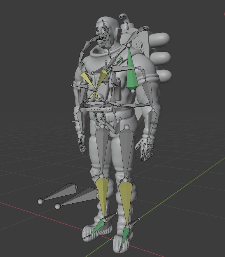 The Astronaut Low-poly 3D model_17