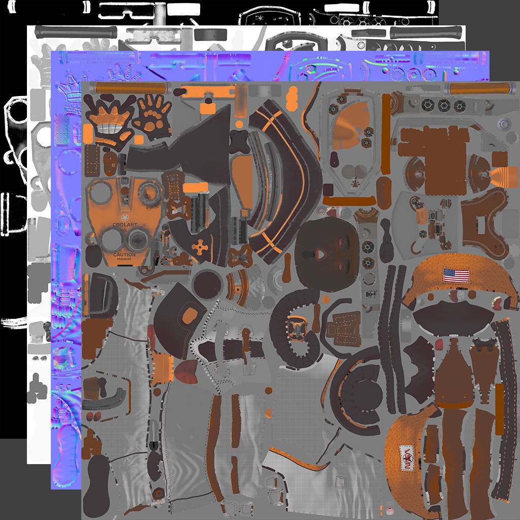 The Astronaut Low-poly 3D model_12