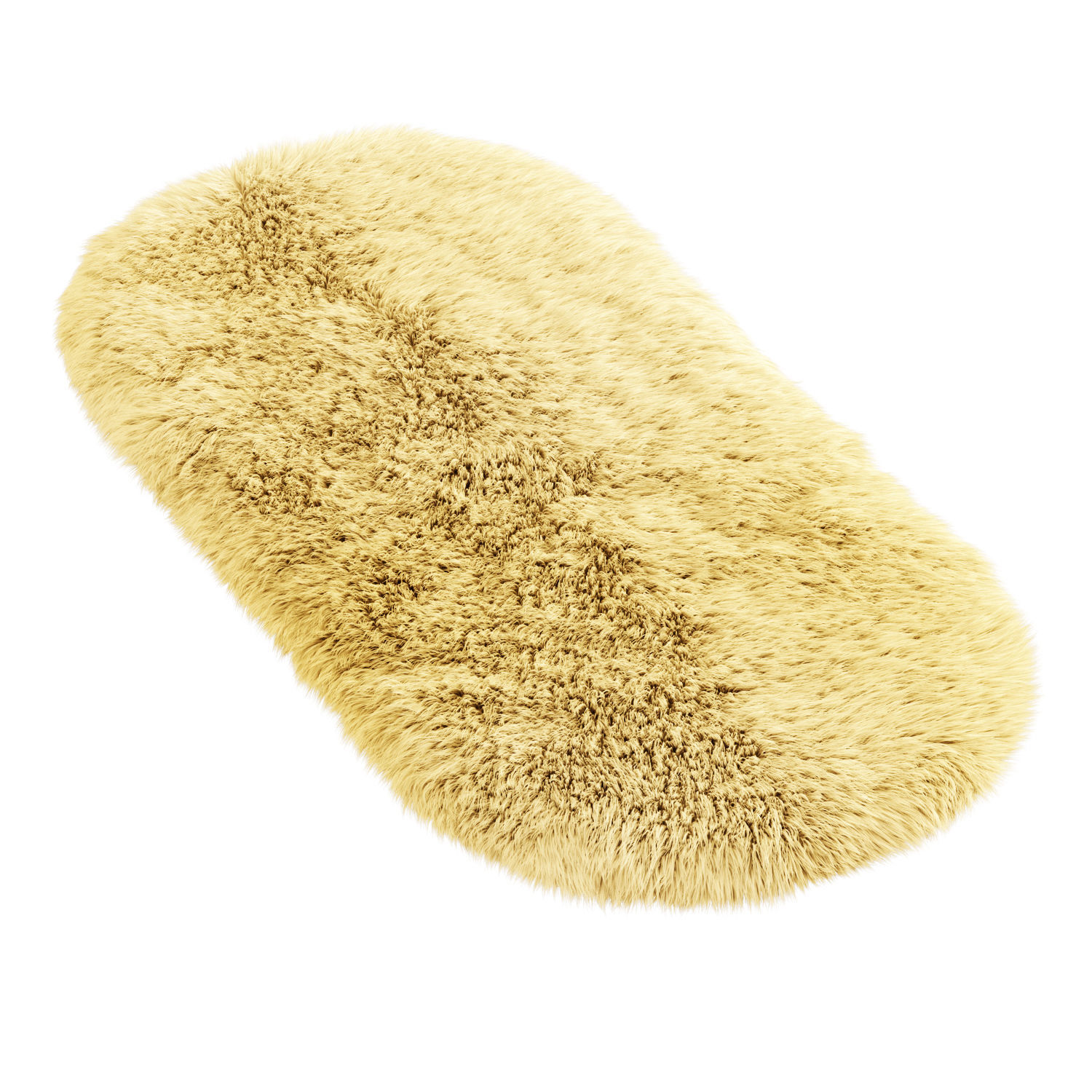 Bedside rug with long pile 3D model_1