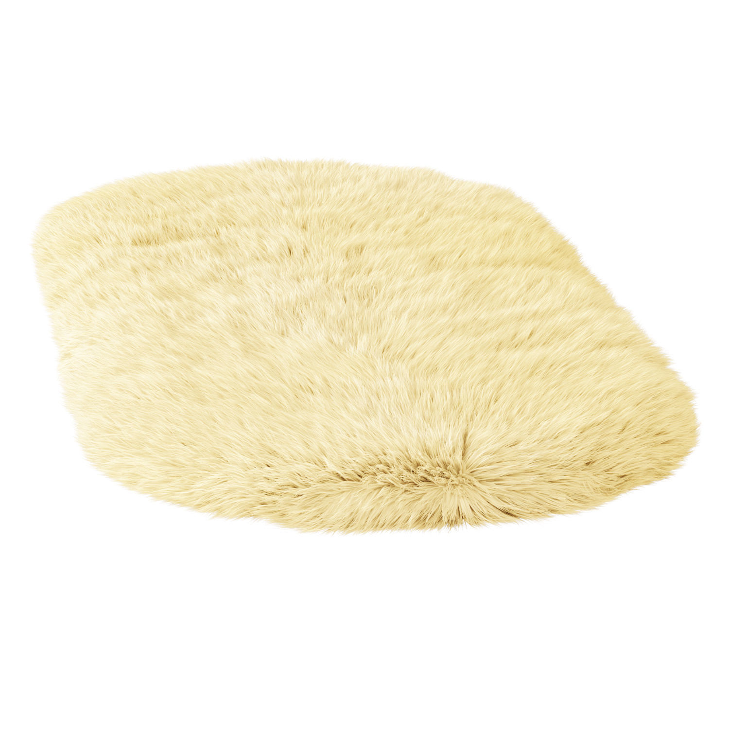 Bedside rug with long pile 3D model_3