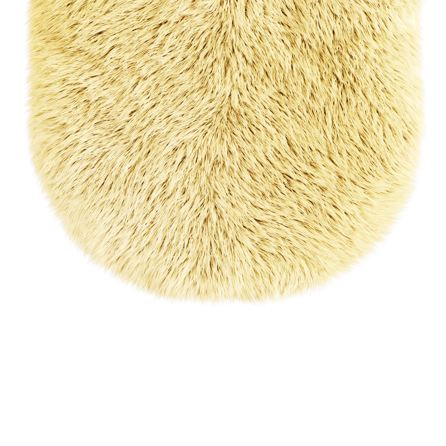 Bedside rug with long pile 3D model_4