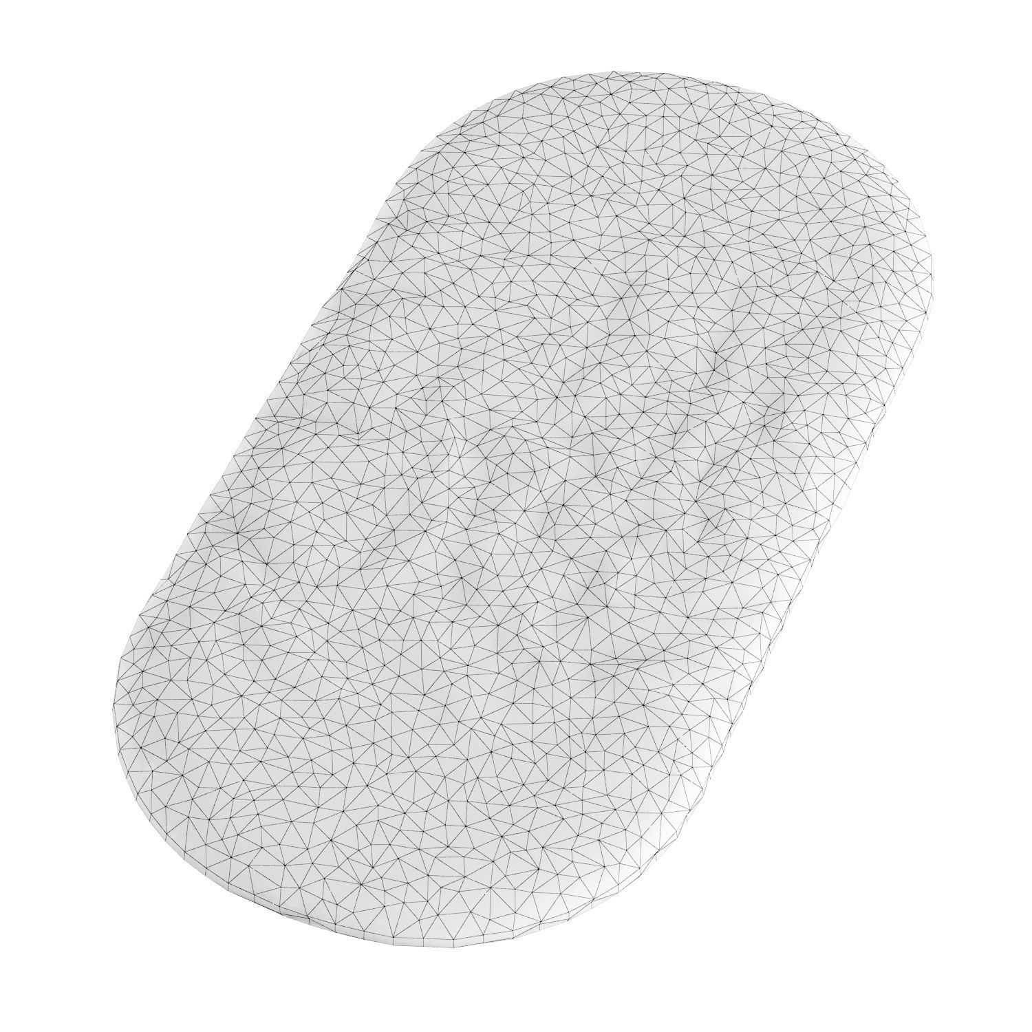 Bedside rug with long pile 3D model_5