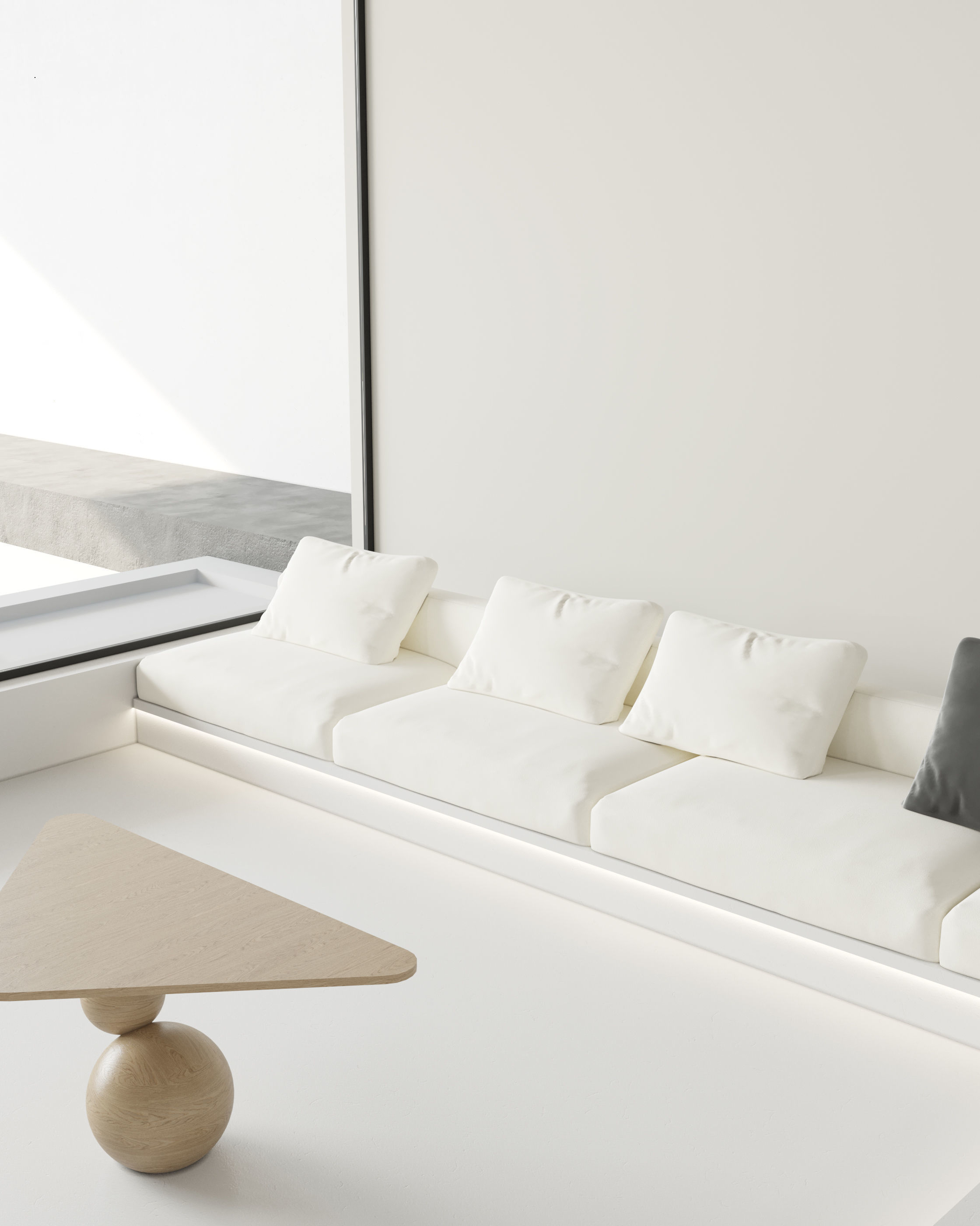 Mid Century interior scene 3D model_10