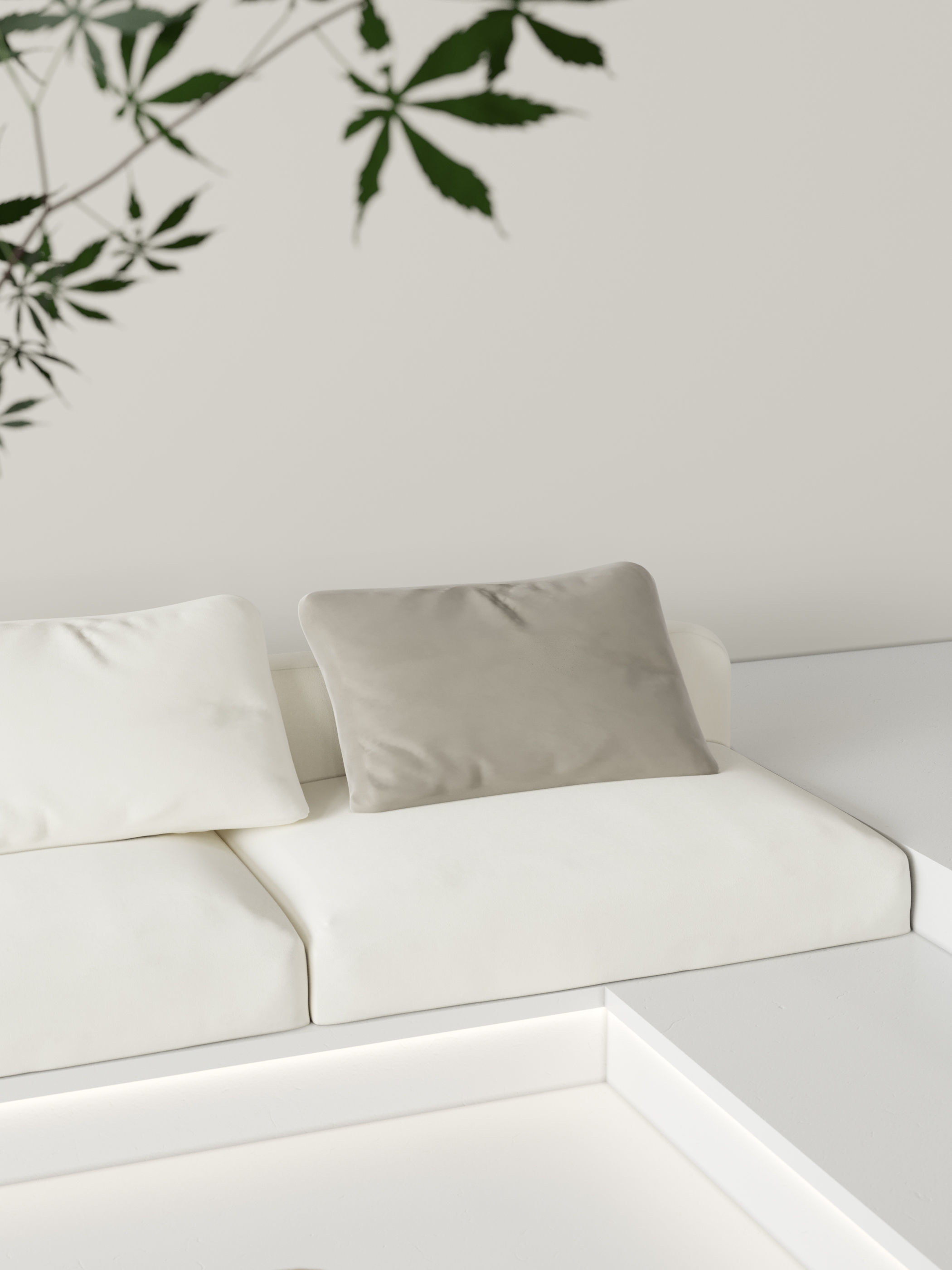 Mid Century interior scene 3D model_7