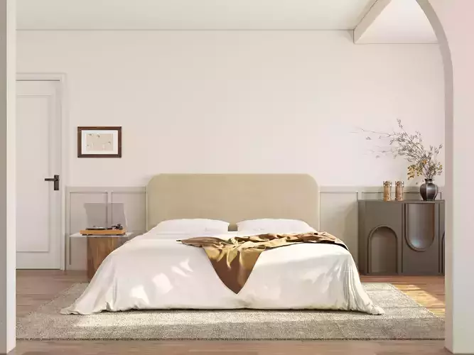 French residential indoor 3 d model