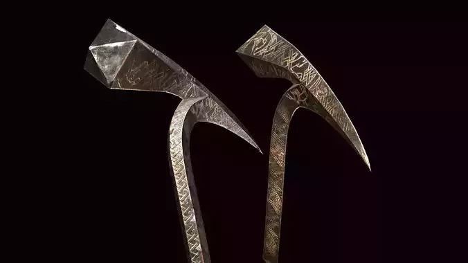 Medieval viking war hammer Game ready